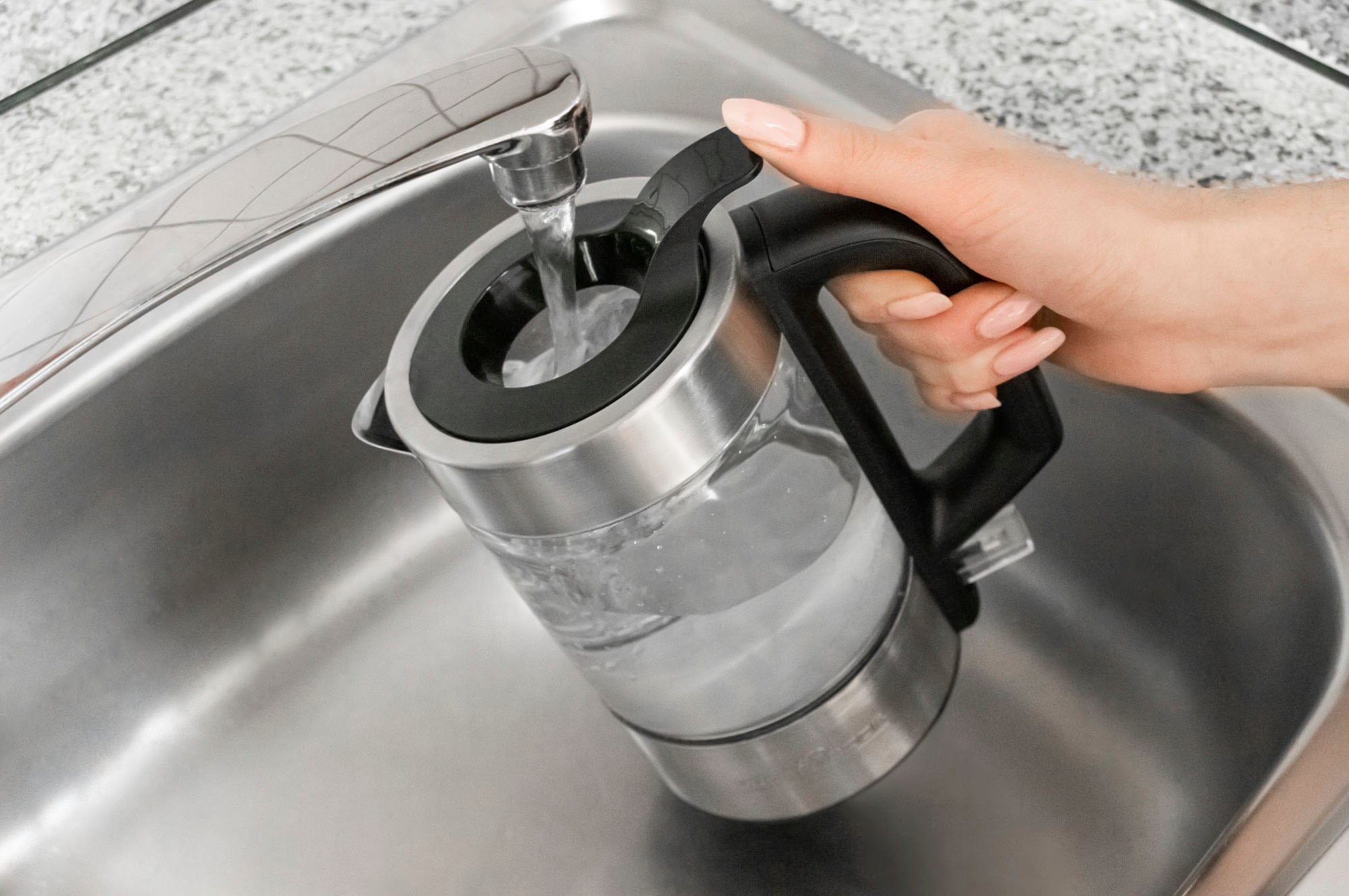 ProfiCook Wasserkocher »PC-WKS 1228 G inox, Glas, 360°«, 0,5 l, 1100 W