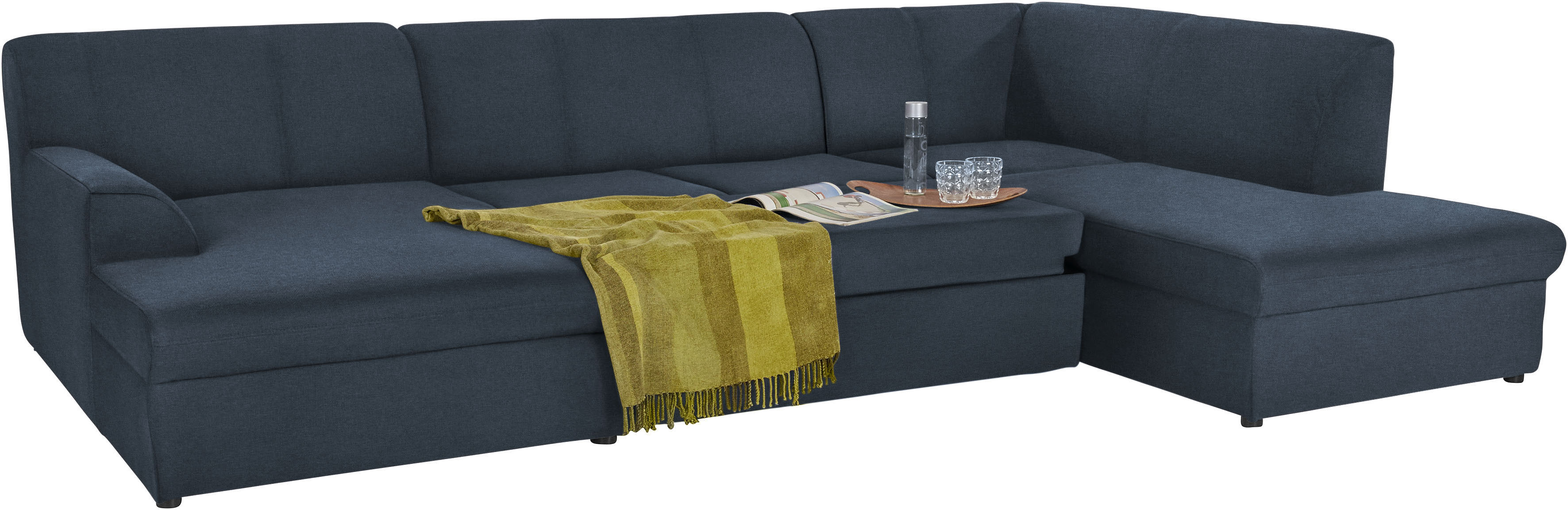 Thumbnail - DOMO collection Wohnlandschaft "Topper, elegant und zeitlos, komfortabel, U-Form", wahlweise mit Bettfunktion