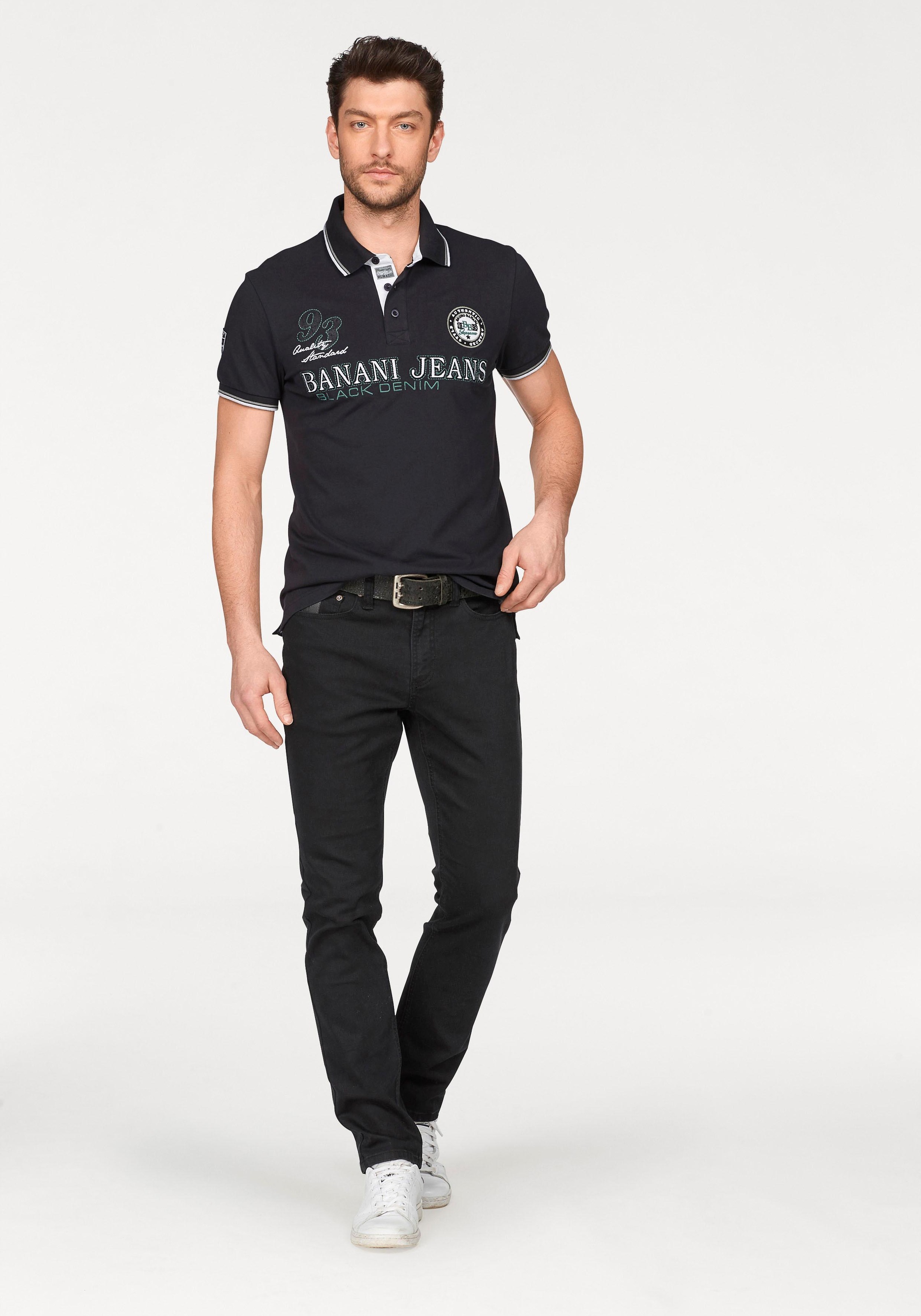 Straight-Jeans BRUNO BANANI "Hutch", Herren, Gr. 34, Länge 34, schwarz, Denim/Jeans, Obermaterial: 98% Baumwolle, 2% Elasthan, unifarben, normal lang, Jeans Straight-Jeans, gerade geschnittenes Bein, niedrige Leibhöhe, reguläre Passform, Topseller 3