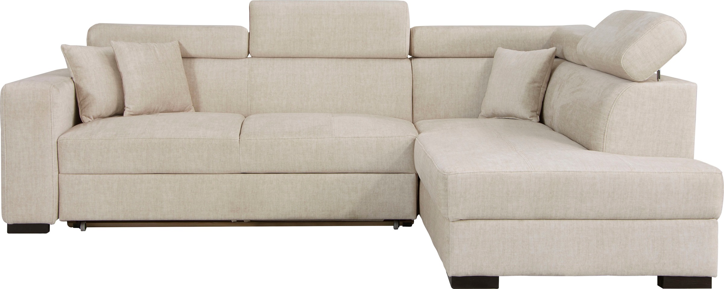 Home affaire Ecksofa »Tulio L-Form«, wahlweise mit Bettfunktion und Bettkasten, incl. 3 Zierkissen