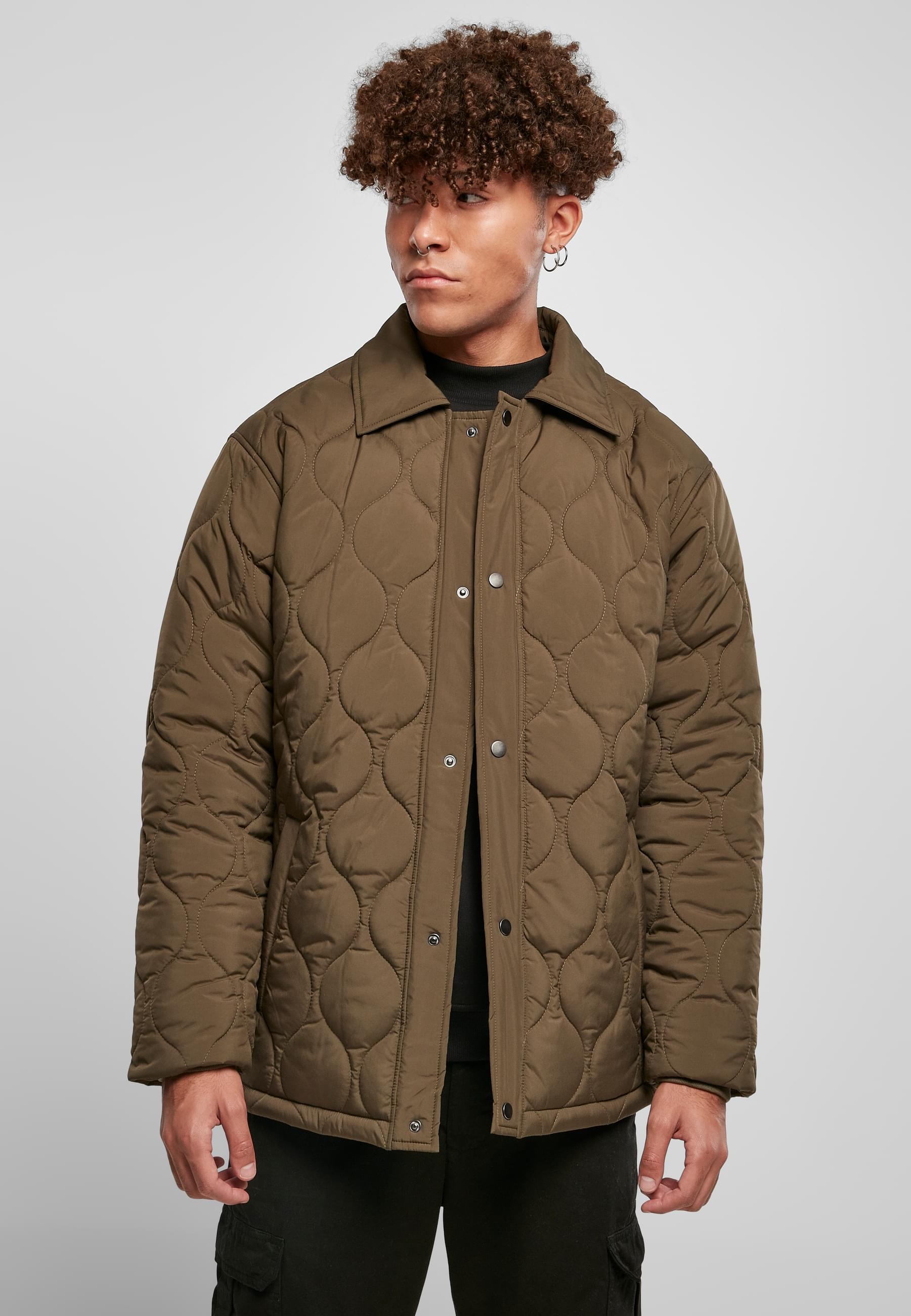 URBAN CLASSICS Allwetterjacke »Urban Classics Herren Quilted Coach Jacket«, (1 St.), ohne Kapuze
