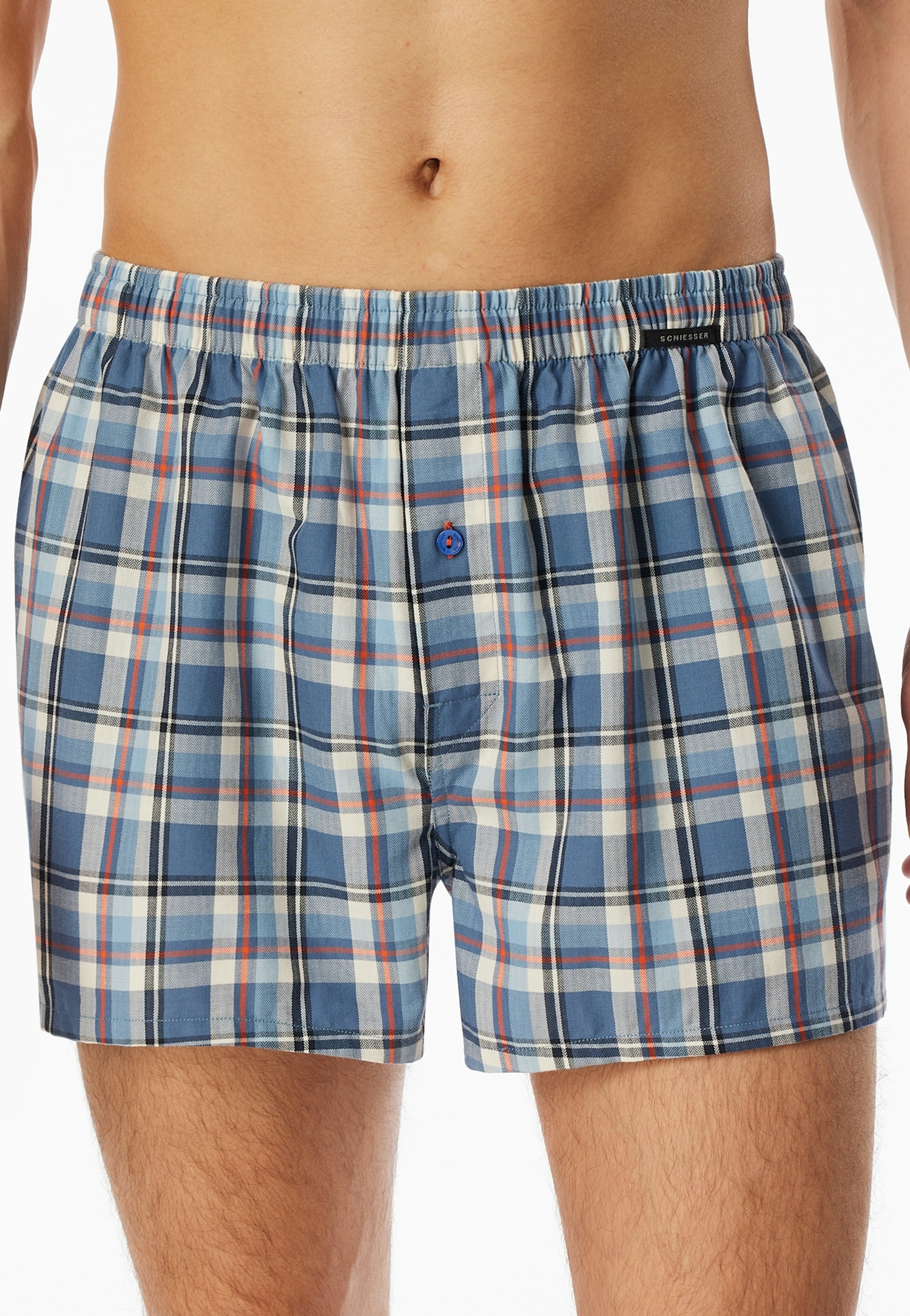 Schiesser Webboxer »"Boxershorts Multipacks"«, (2er Pack), Elastischer Bund mit kleinem SCHIESSER Logo