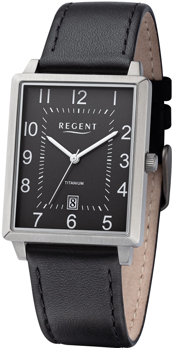 Regent Quarzuhr »F1273 - 1919.90.15«, Armbanduhr, Herrenuhr, Datum, Mineralglas, analog