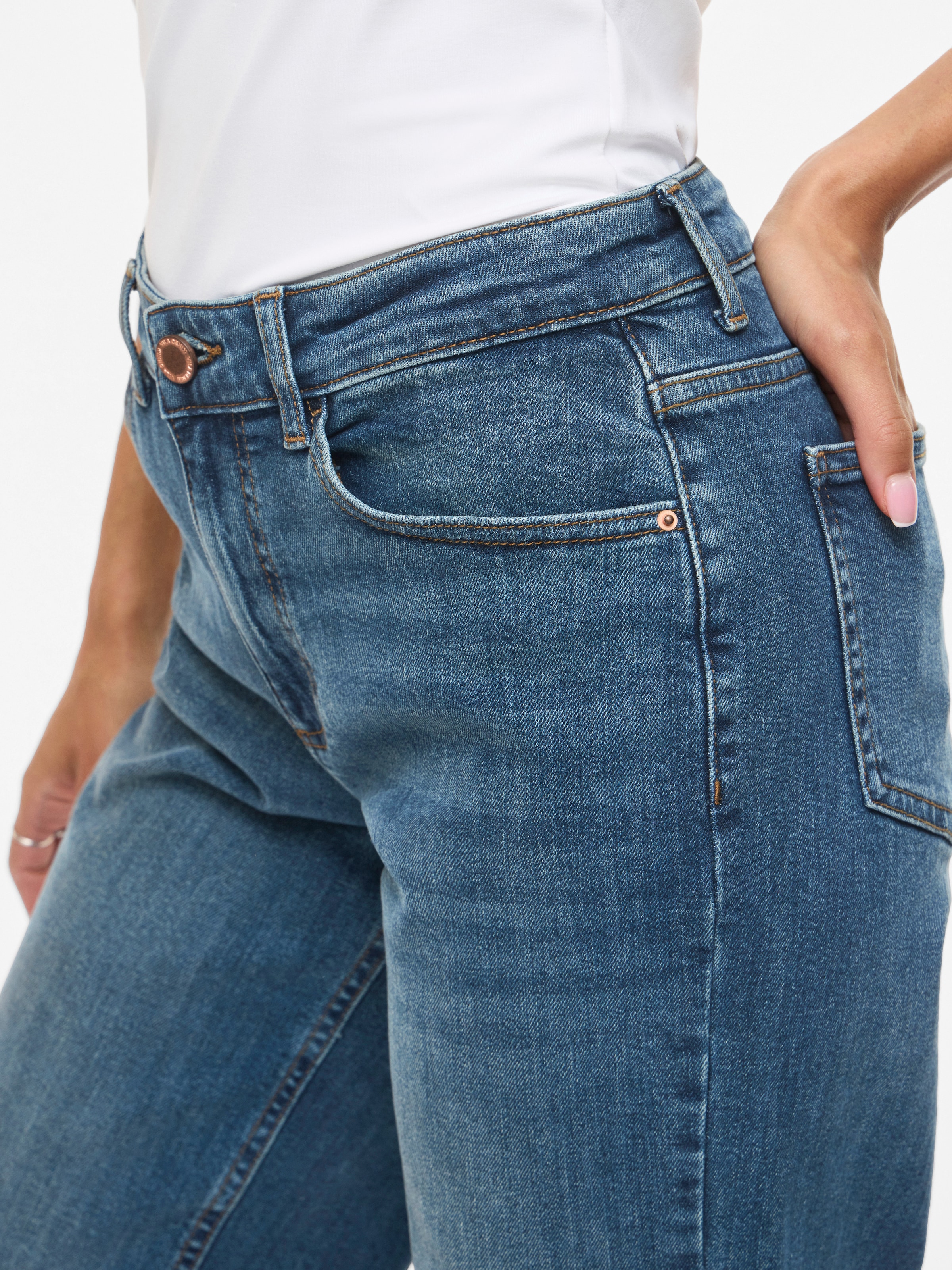 Vila Straight-Jeans »VILISA RW STRAIGHT JEANS ROS - NOOS« Baumwollmischung, regular waist, straight fit