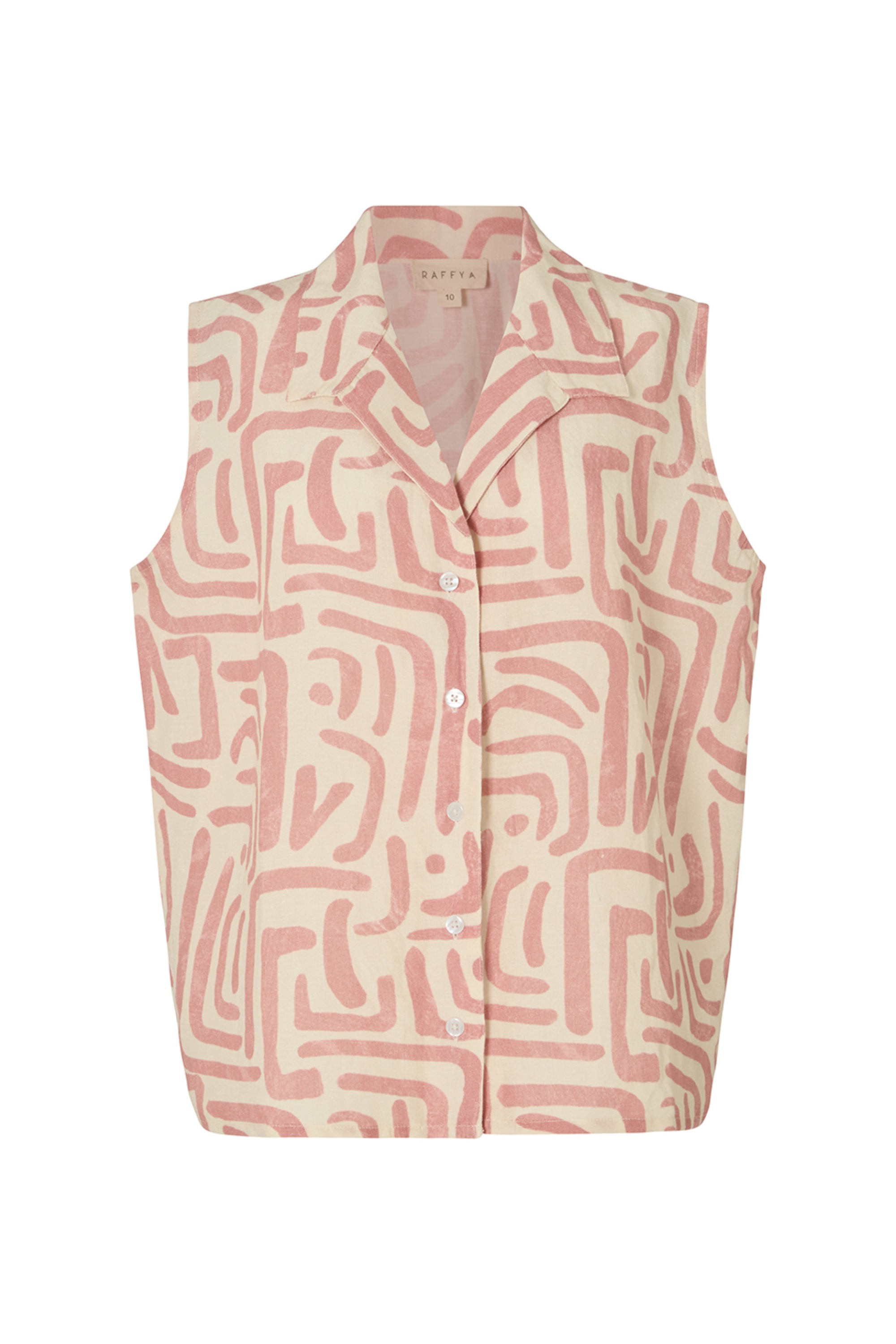 RAFFYA Jungen T-Shirt "Pop Front Tie Warhol Print Crop Top Damen"pink, Gr. 40, 100% BAUMWOLLE, Shirts