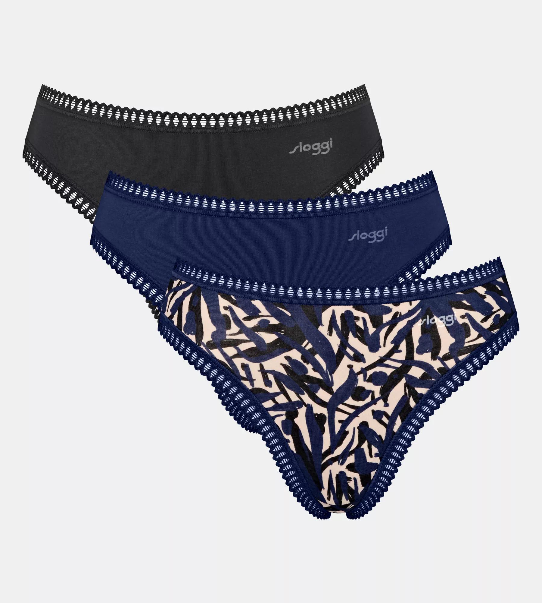 sloggi Slip "GO Crush" mit Spitzendetails, Multipack, hoher Beinausschnitt