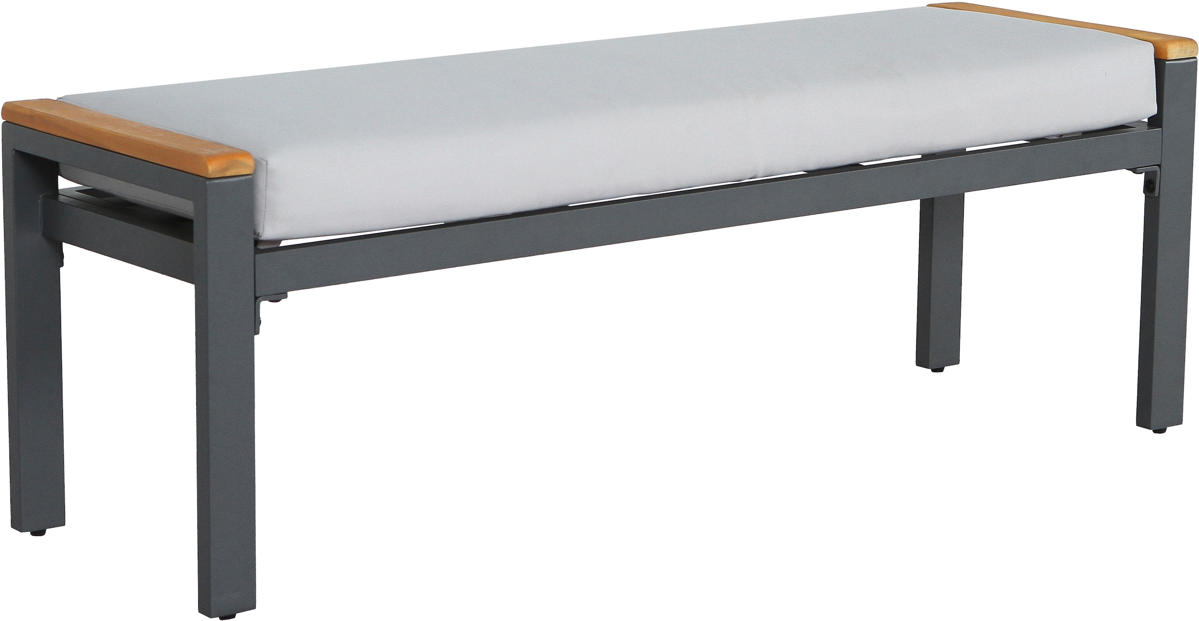 KONIFERA Garten-Essgruppe »Salamanca« Set, 3erBank, 2x Sessel,1x Bank,1x Tisch,4x Sitzauflagen,5x Rückenauflagen, 14 tlg. tlg. bestehend aus 2 Sesseln, 1 Tisch, 1 Bank, 1 Sofa und Auflagekissen