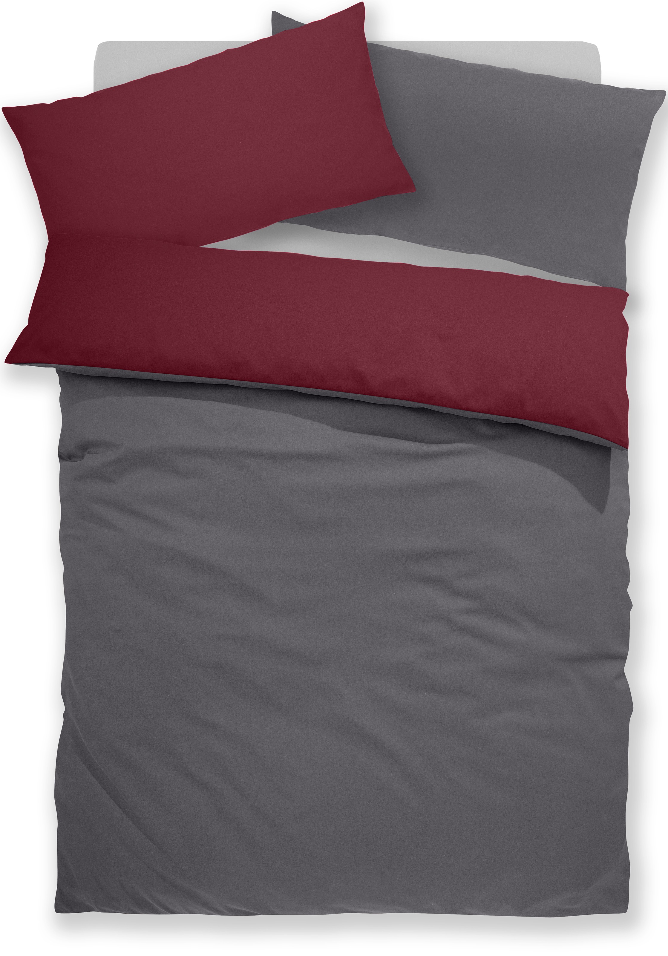 my home Bettwäsche "Desner2" 2 Stk. tlg. Premium Qualität, sehr weich, uni, günstig online kaufen