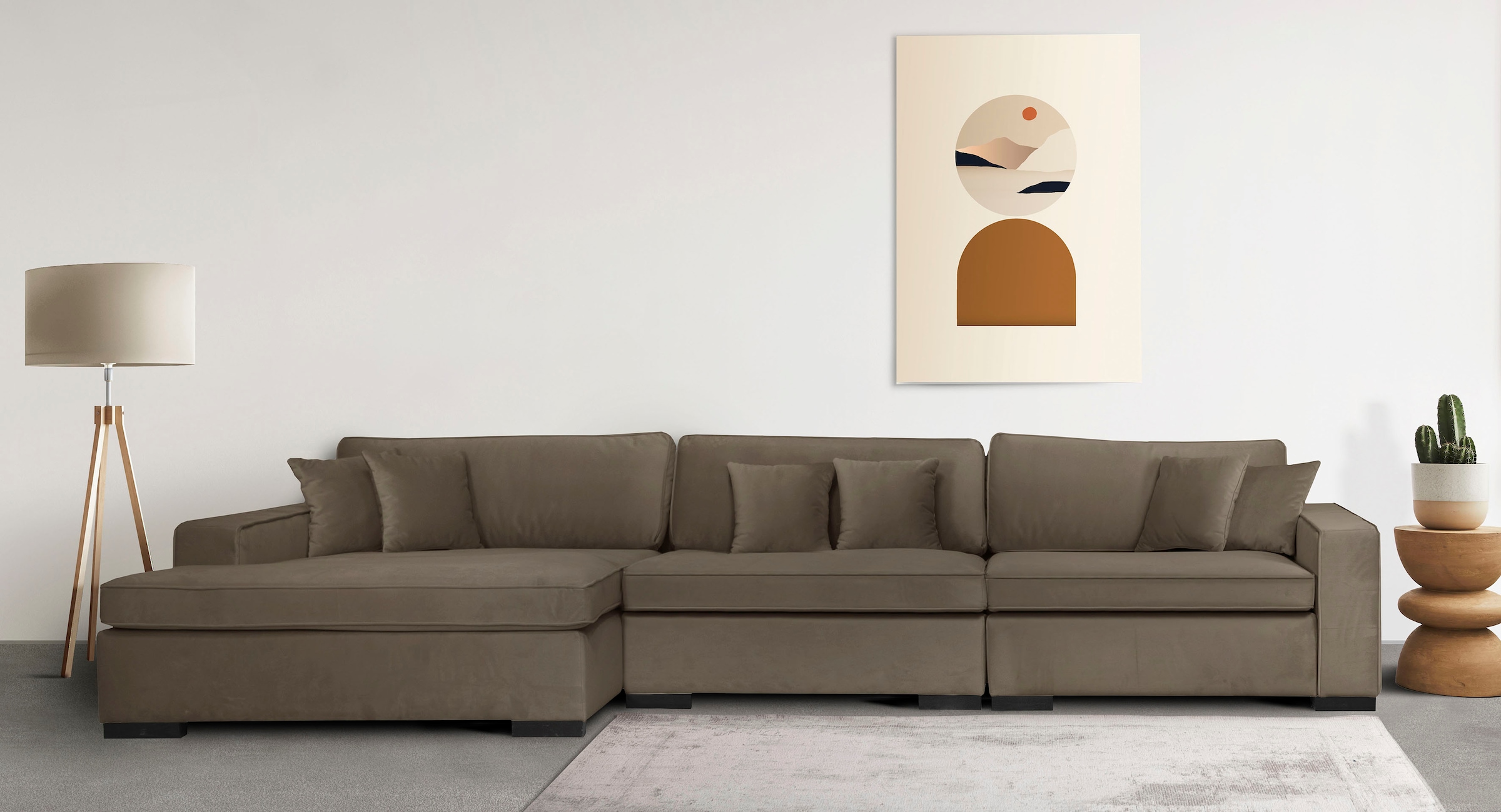 Home affaire Sofa-Eckelement "Skara XXL L-Form", Lounge-Sofa XXL mit Federk günstig online kaufen