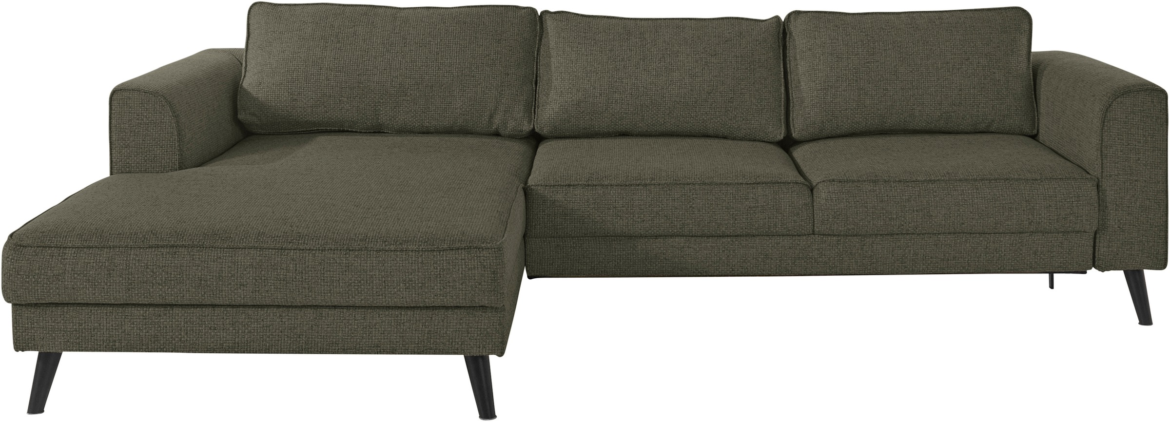 Ecksofa HOME AFFAIRE "Lumber Jack, elegant und bequem, Breite 280, hoher Fuß, L-Form", grau (mayfly), B:280cm H:85cm T:167cm, Sofas, Ecksofa, in moderner Optik