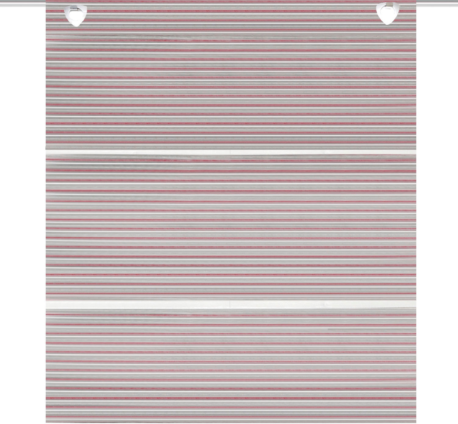 Thumbnail - HOME WOHNIDEEN Raffrollo "JÖRG" mit Ösen ohne Bohren freihängend Magnetrollo JÖRG mit Querstreifen