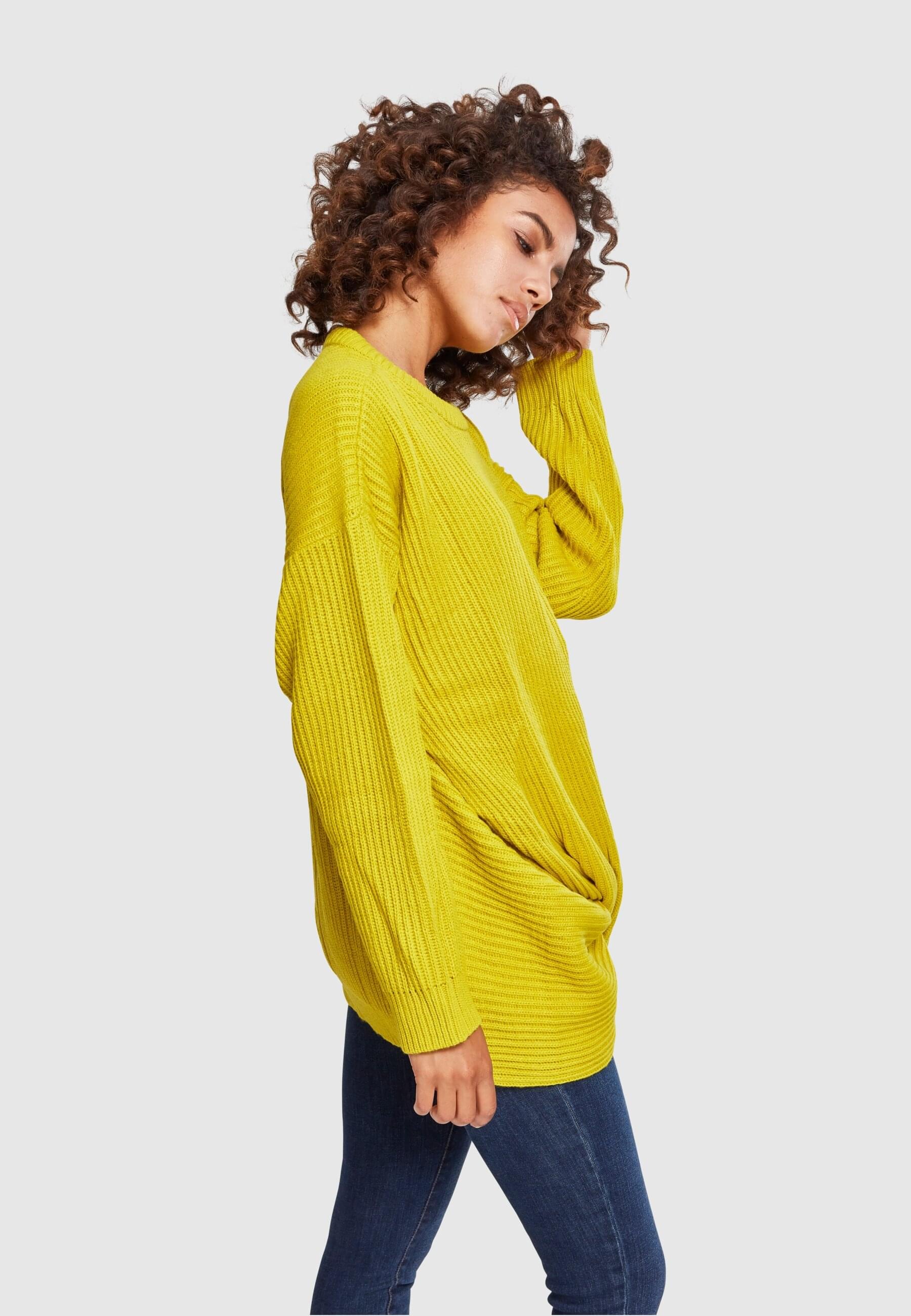 URBAN CLASSICS Rundhalspullover »Urban Classics Damen Ladies Wrapped Sweater«, (1 tlg.)