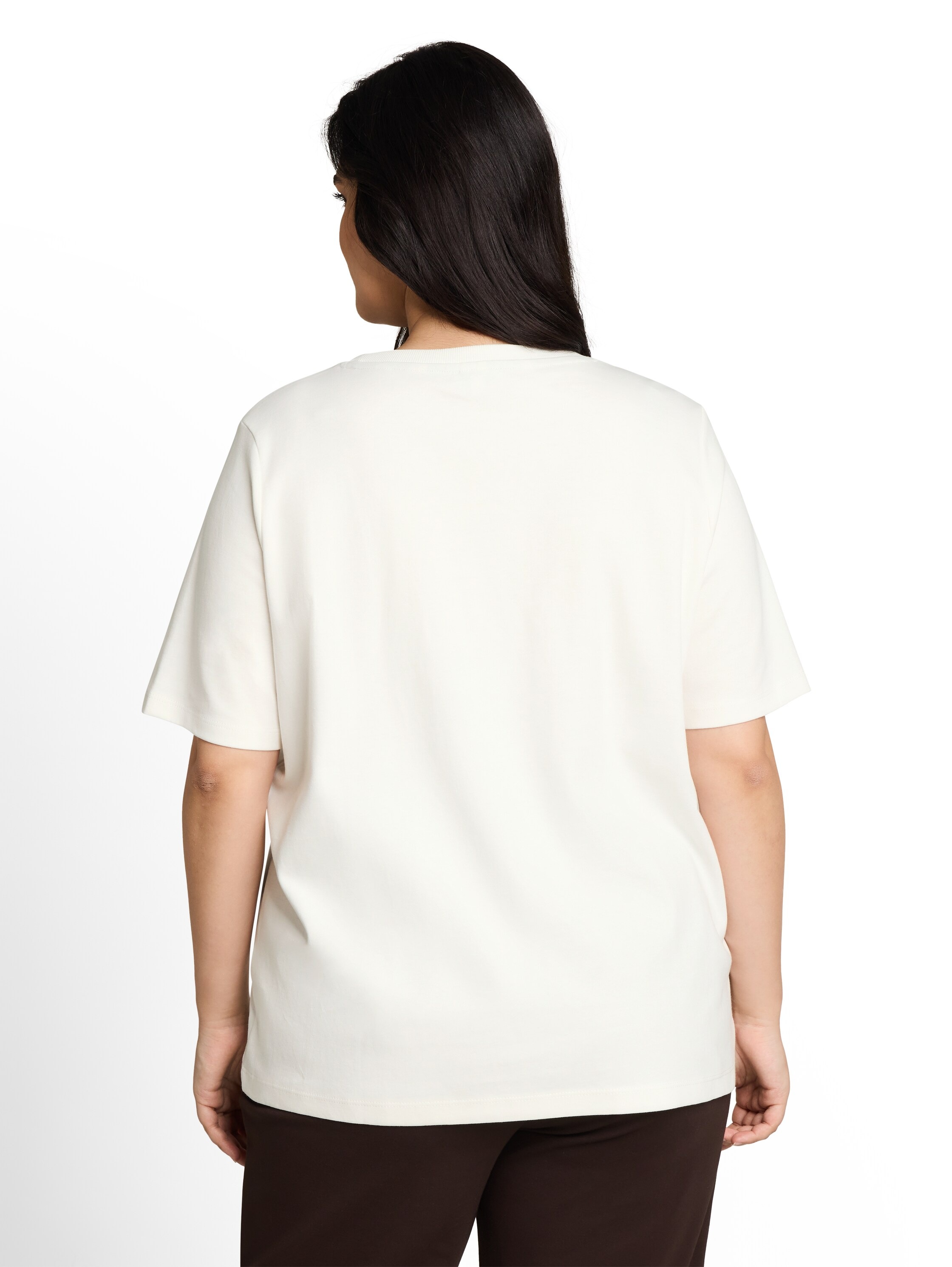 TOM TAILOR PLUS Kurzarmshirt Sommershirt mit Letter-Print / Große Größe