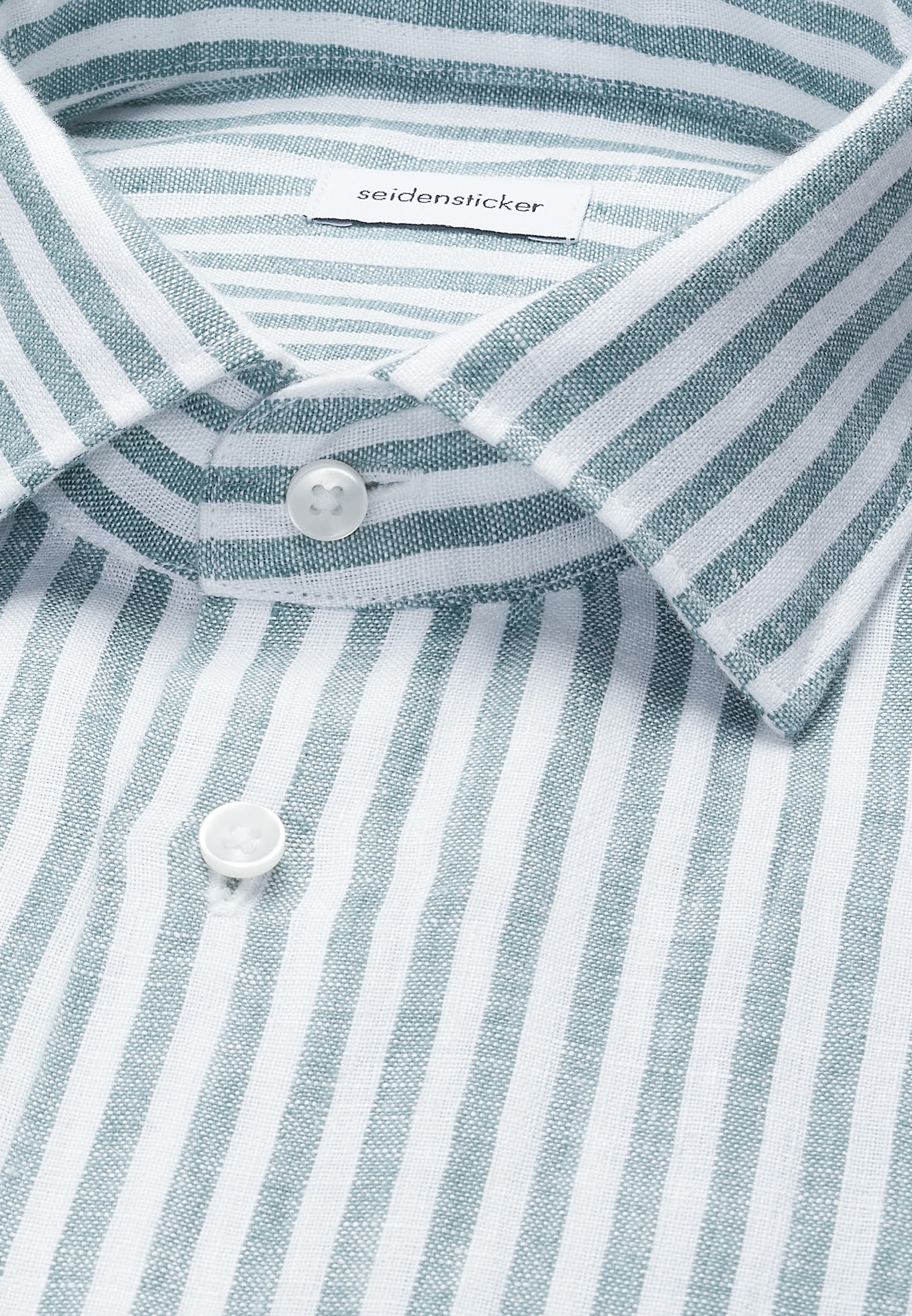 seidensticker Leinenhemd »Schwarze Rose« Slim 1/1 Kentkragen Gestreift