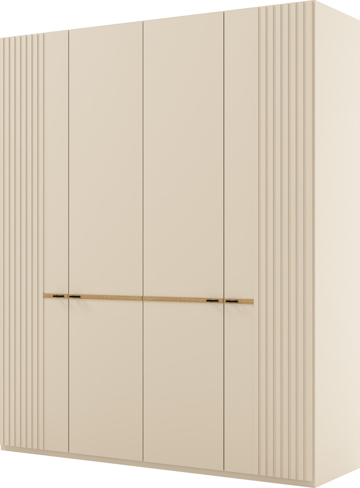 Musterring Kleiderschrank "Isabelle" Lamellen in Korpusfarbe, Griffe in schwarz, versch. Größen und Farben