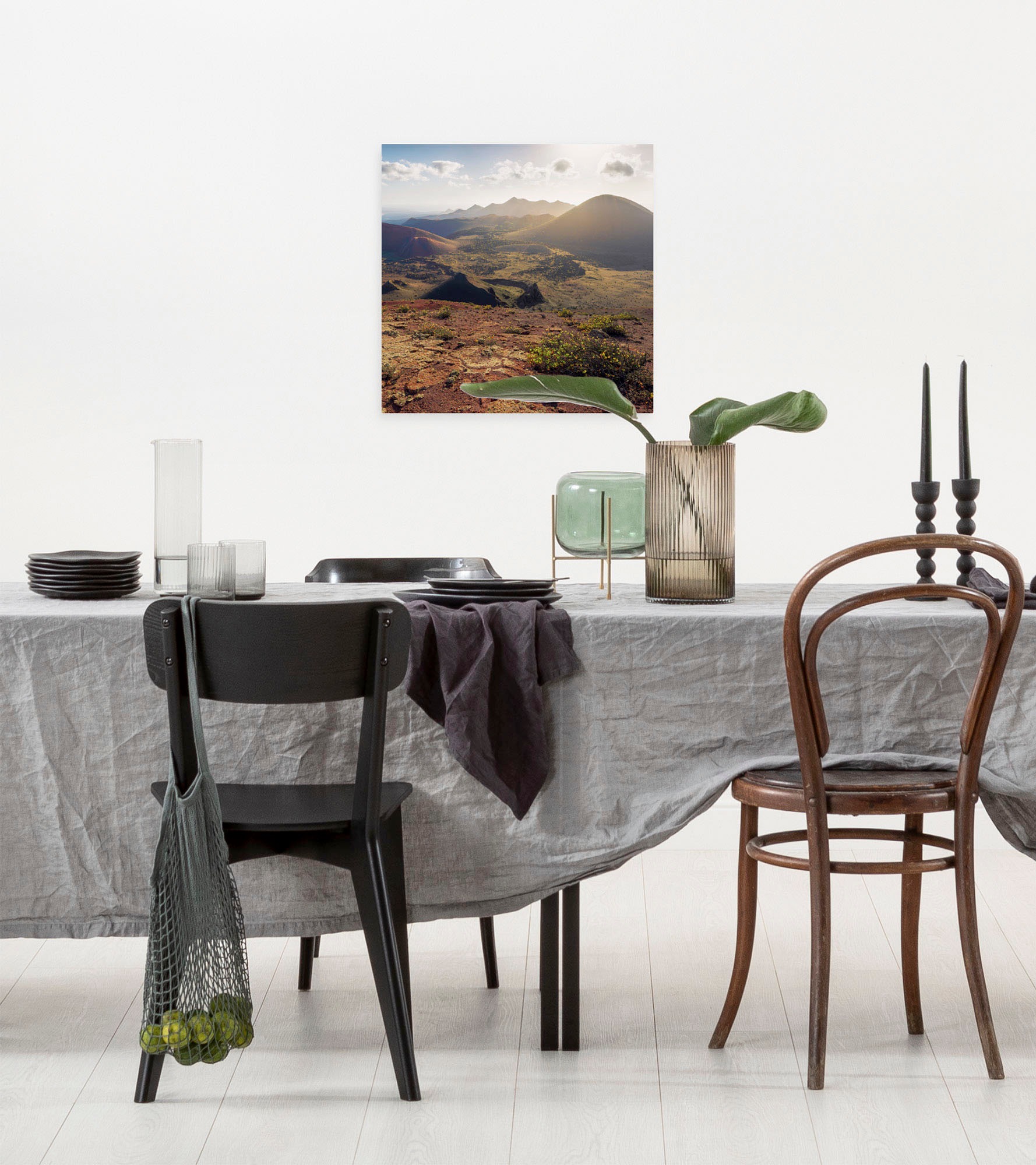Komar Leinwandbild "Coloured Earth - Größe 40 x 40 cm" Baum  Berge  Blätter günstig online kaufen