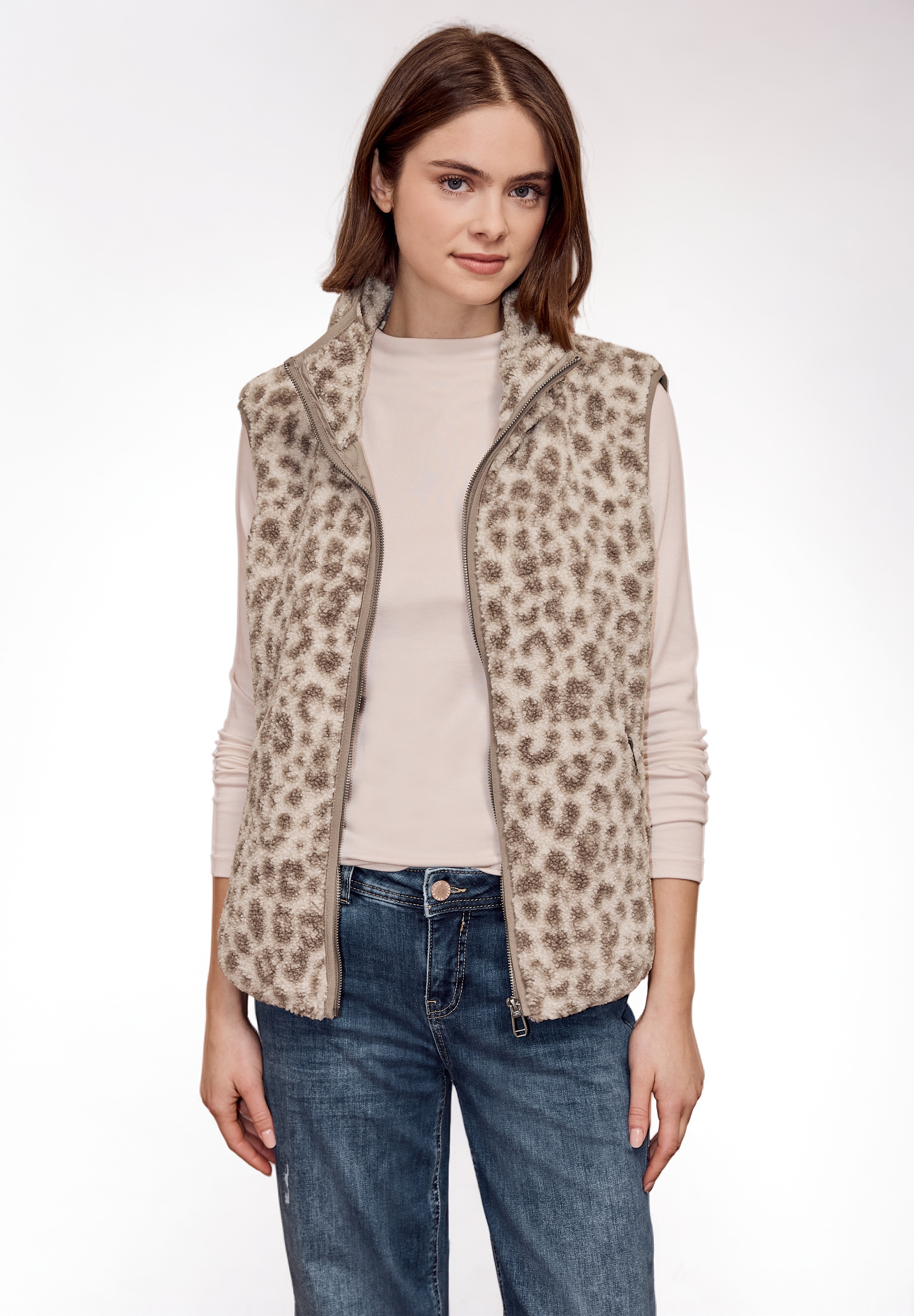 STREET ONE STUDIO Fellweste mit Stehkragen günstig online kaufen