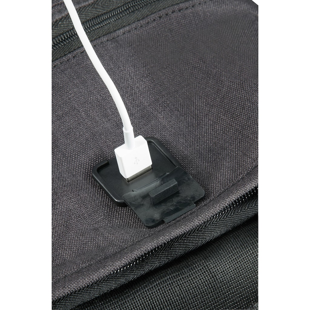 Samsonite Laptoprucksack »Securipak, black steel«, Reflektoren