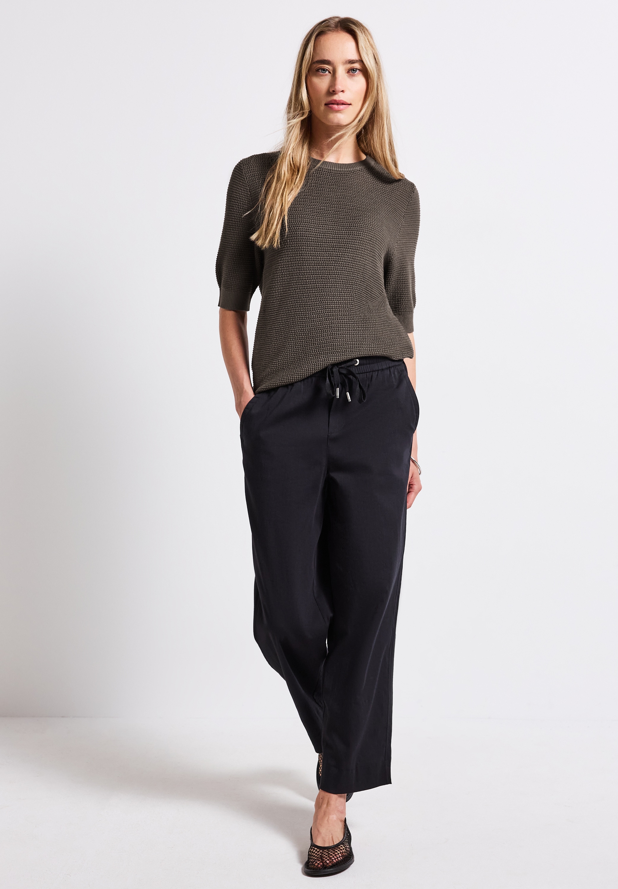 STREET ONE Kurzarmpullover, Feel Good Fit