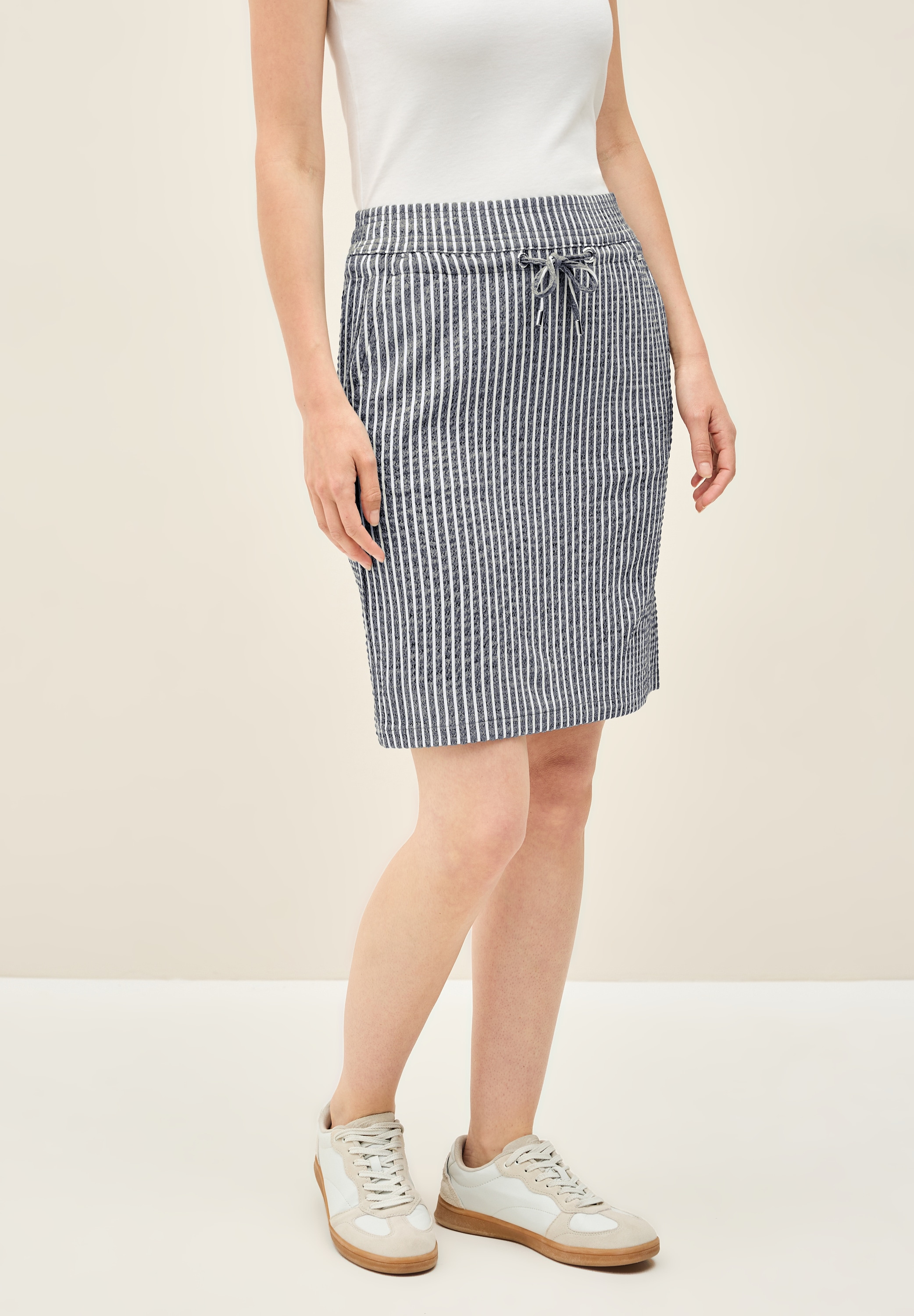Cecil Minirock, softer Materialmix günstig online kaufen