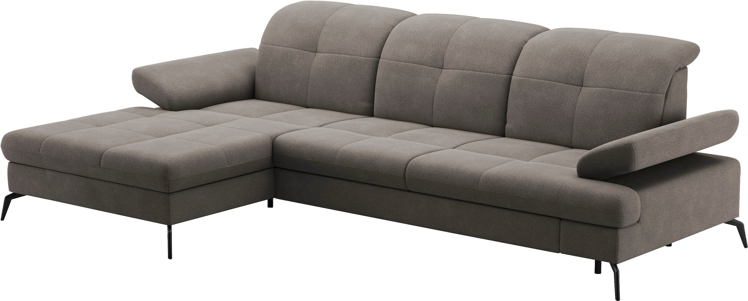 sit&more Ecksofa »Amica, L-Form, inkl. Sitztiefenverstellung & Armteilverstellung«, wahlweise mit Bettfunktion, Bettkasten und Kopfteilverstellung