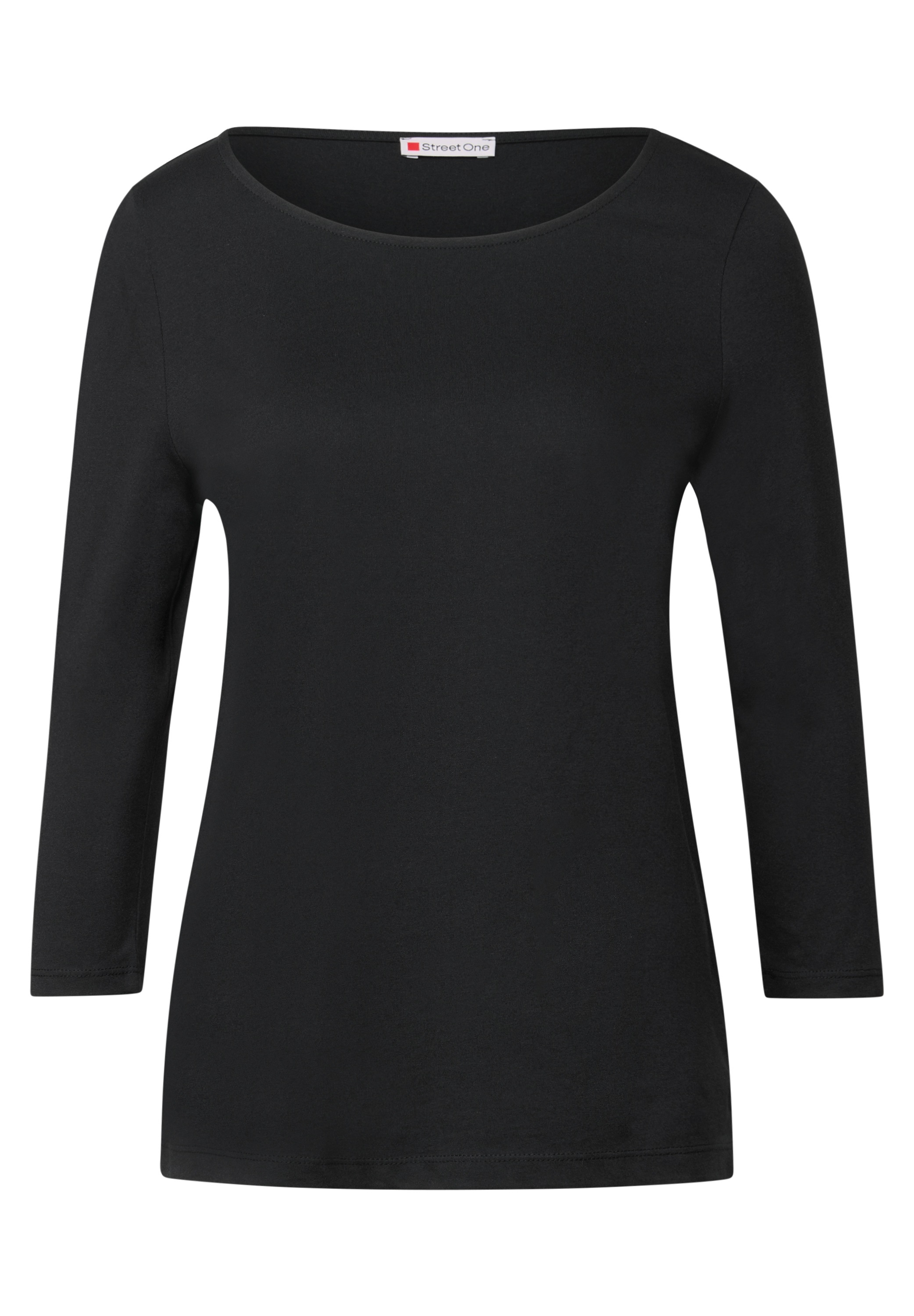 STREET ONE Langarmshirt, aus Baumwolle mit Stretchante