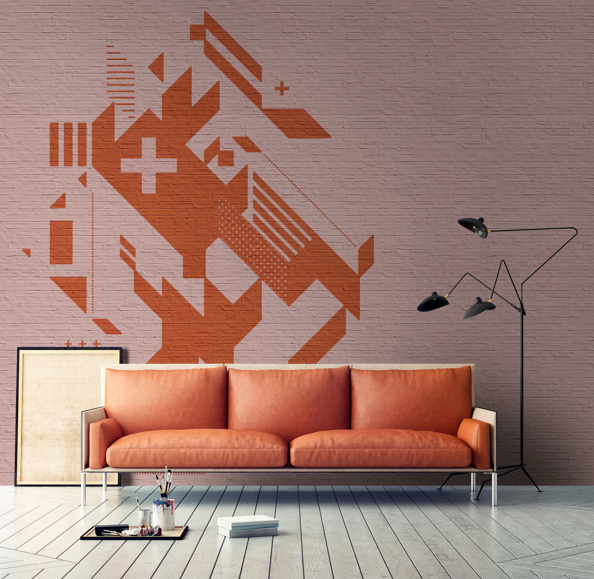 living walls Fototapete »Walls by Patel Brick By Brick 1«, Vlies, Wand, Schräge