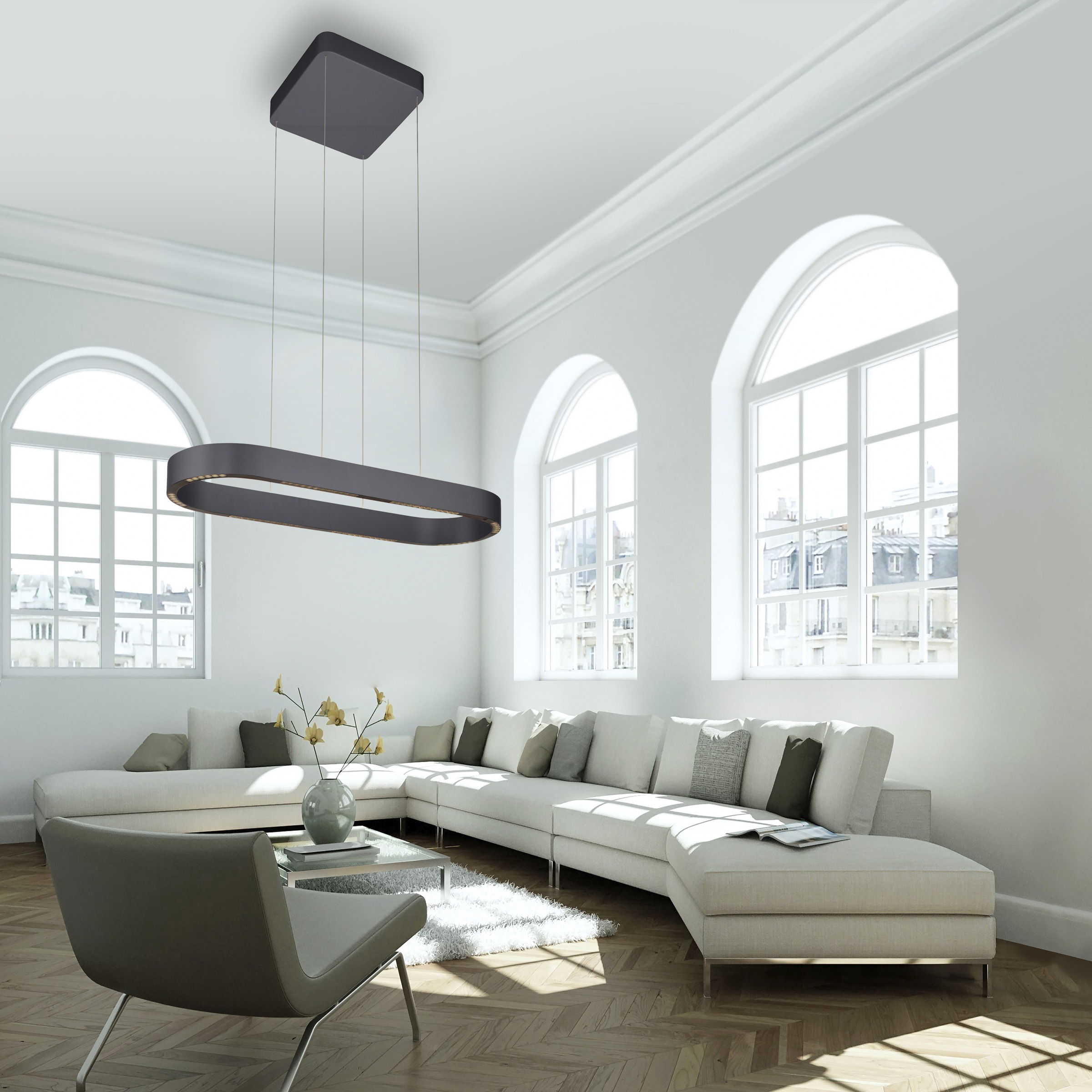 Neuhaus Q DESIGN CONTROL LIGHTS LED Pendelleuchte »Q-STRETTO« LED-Board 1 Stk. warmweiß - kaltweiß