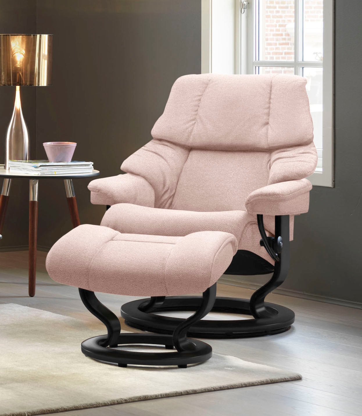 Stressless® Relaxsessel-Set »Reno«, mit Hocker, mit Classic Base, Größe S, M & L, Gestell Schwarz