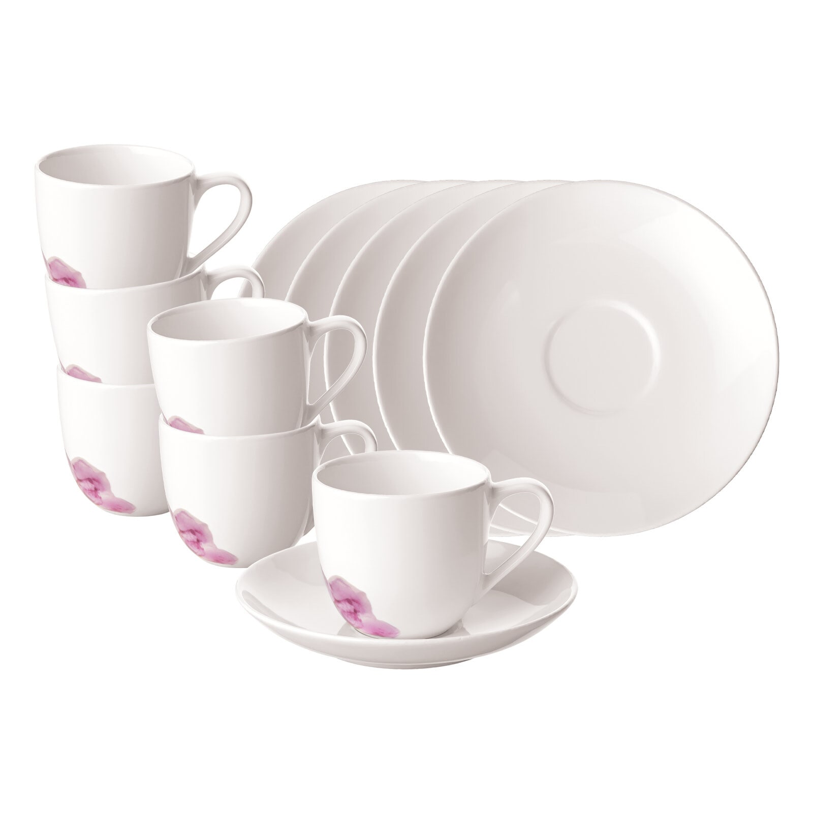 Villeroy & Boch Tasse "Espressotassen mit Untertassen Rose Garden 70 ml 6er günstig online kaufen