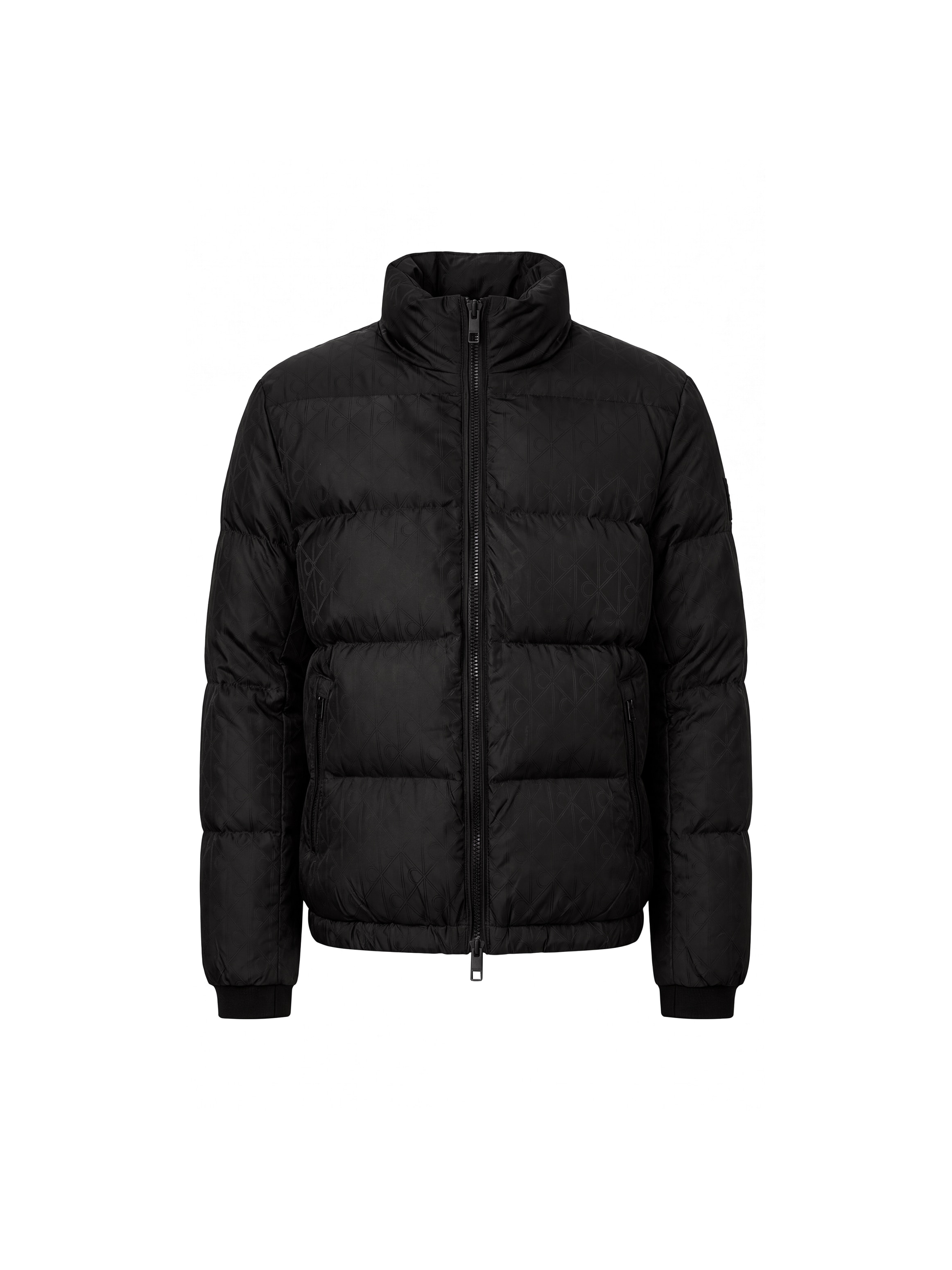 Calvin Klein Jeans Steppjacke »LS NYLON AOP DOWN PUFFER JKT« ohne Kapuze Regular fit mit Stehkragen