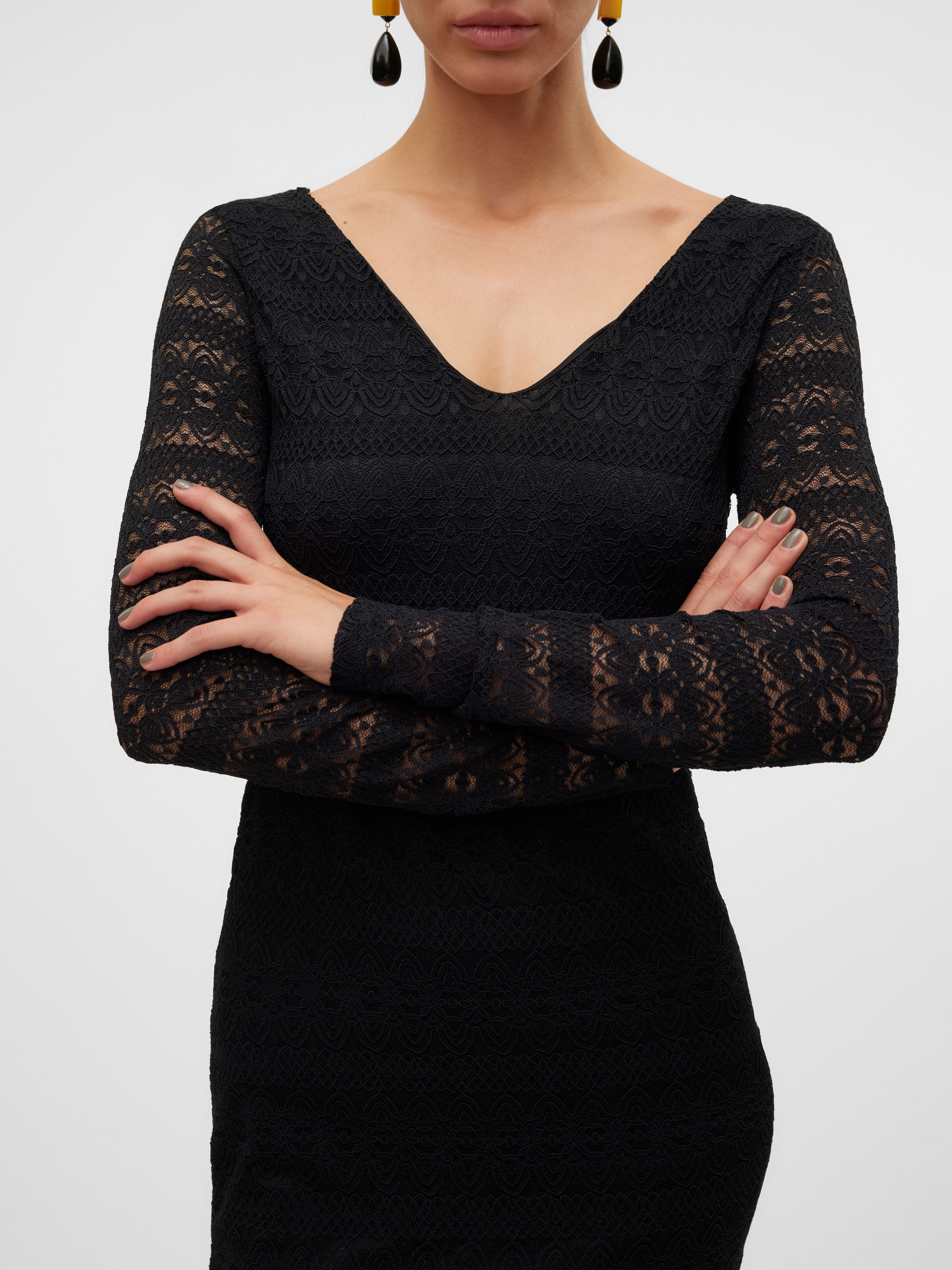 Vero Moda Spitzenkleid »VMZOE 2-WAY LS SHORT DRESS JRS NOOS«, Sommerkleid