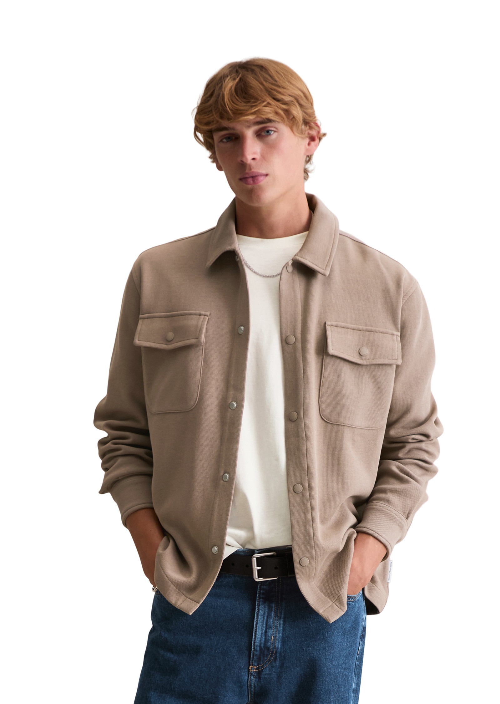 Marc OPolo DENIM Kurzjacke "aus Bio-Baumwolle mit feiner Struktur" ohne Kap günstig online kaufen