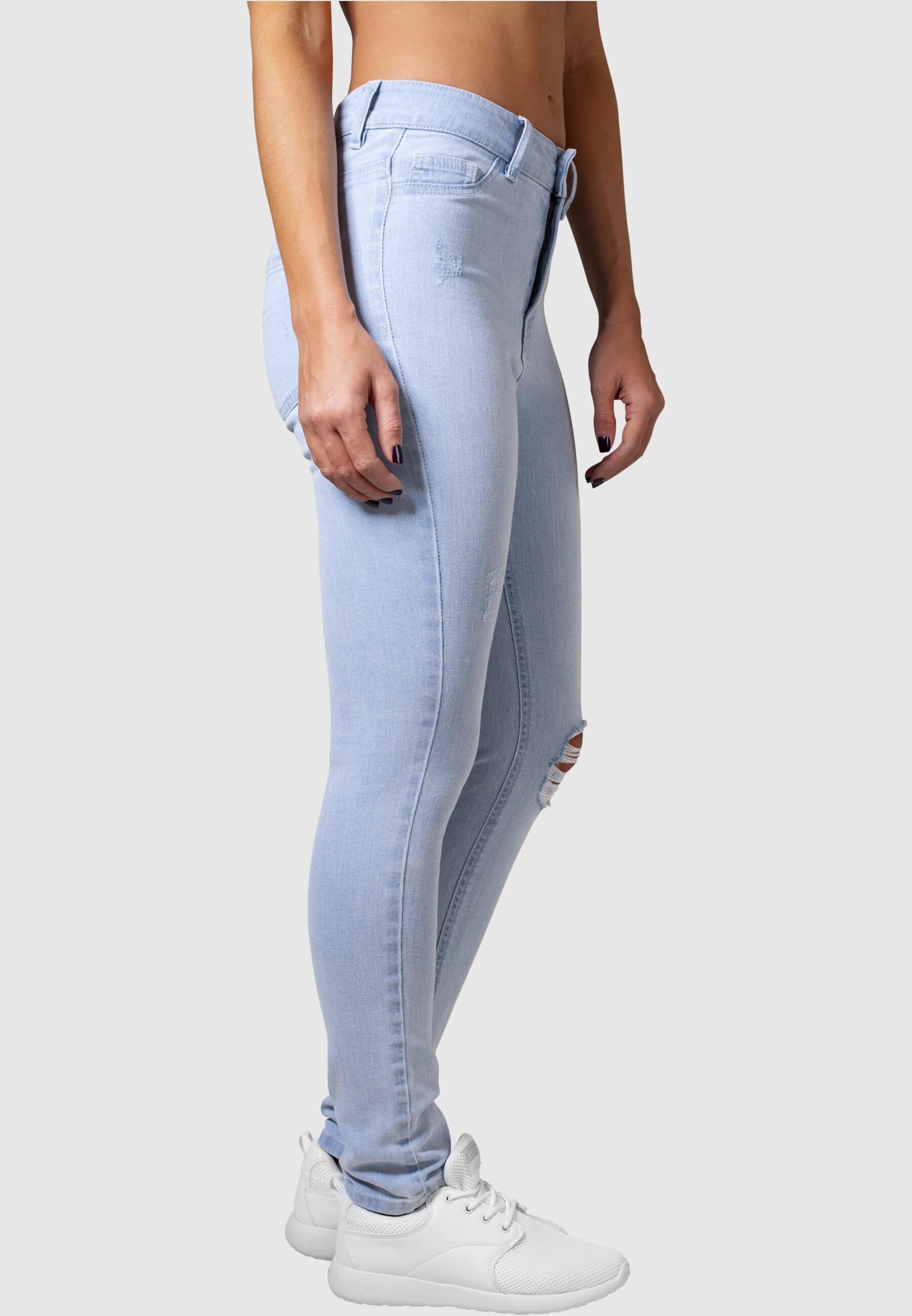 URBAN CLASSICS Bequeme Jeans »Urban Classics Damen Ladies High Waist Skinny Denim Pants«, (1 tlg.)