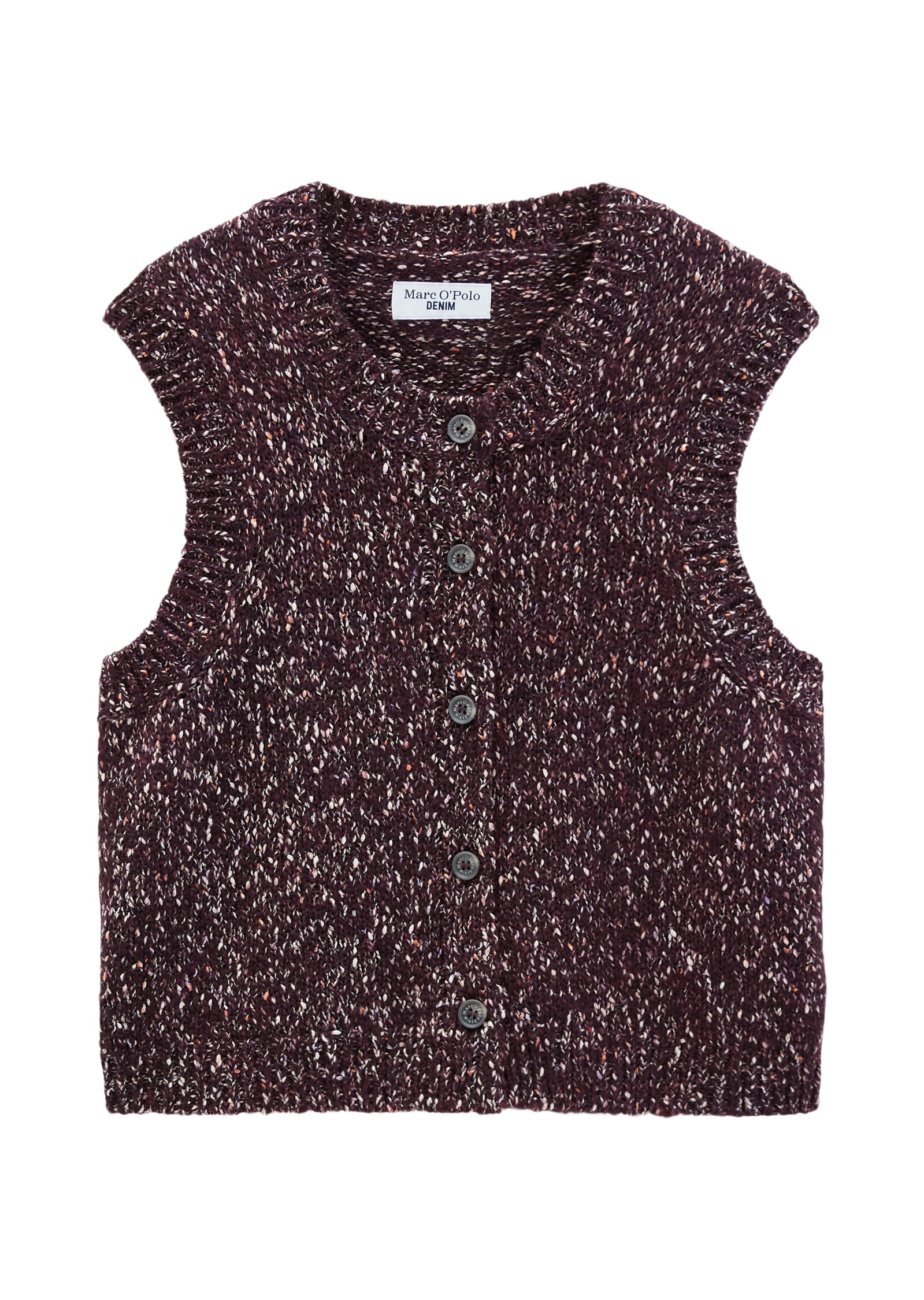 Marc O'Polo DENIM Strickweste regular aus Baumwoll-Schurwolle-Mix