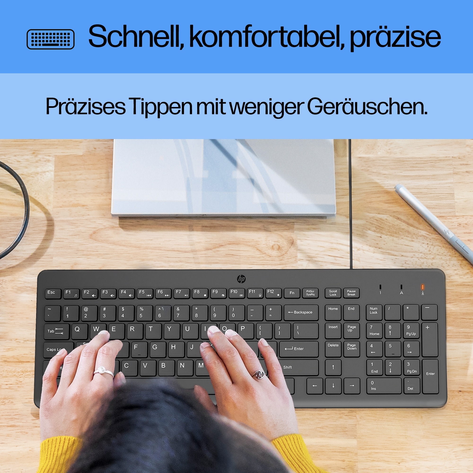 HP PC-Tastatur »150« (Fn-Tasten | Multimedia-Tasten | Ziffernblock)