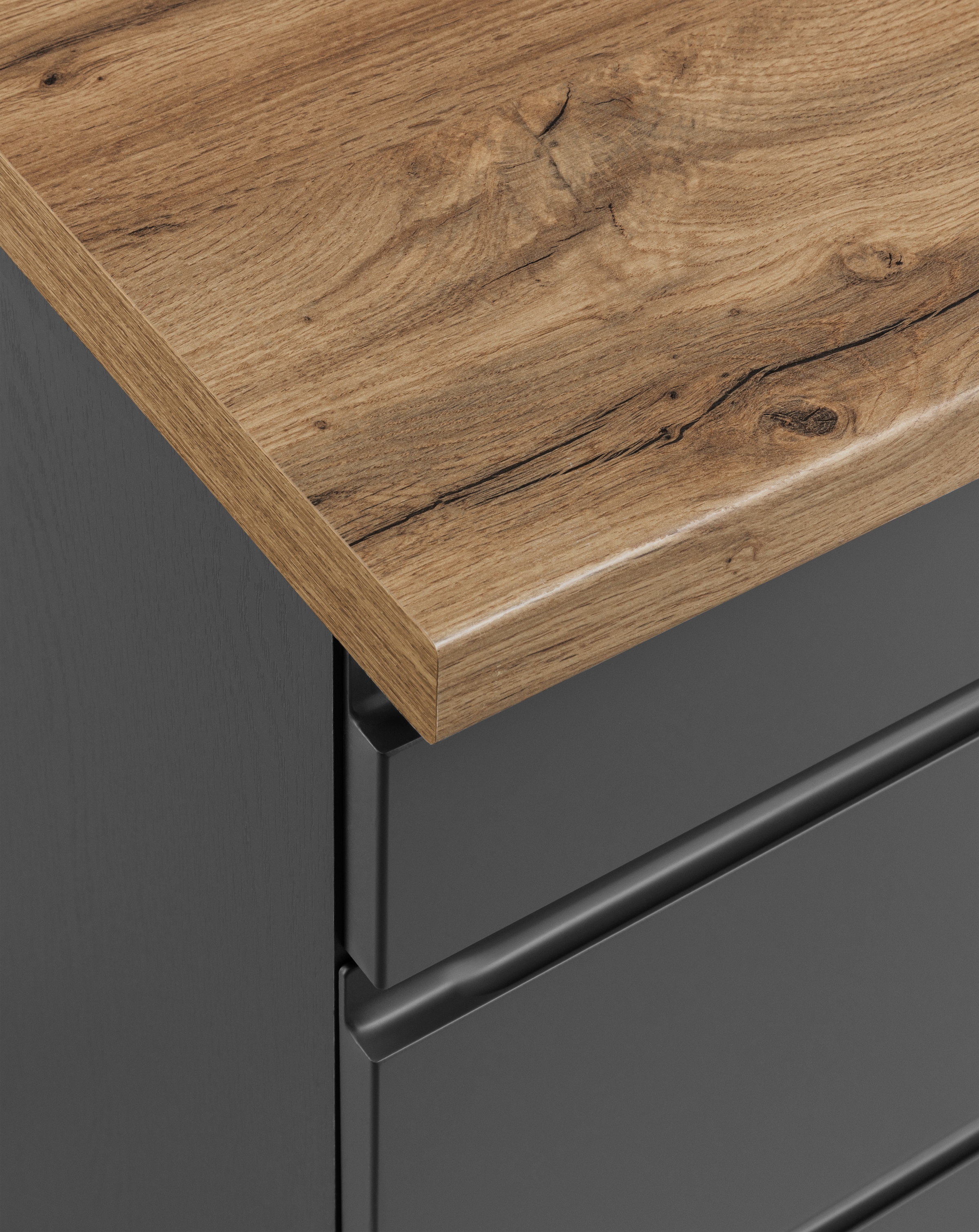 KOCHSTATION Winkelküche »KS-Bruneck«, Stellbreite 380/180 cm breit, Ceran oder Induktionskochfeld, MDF