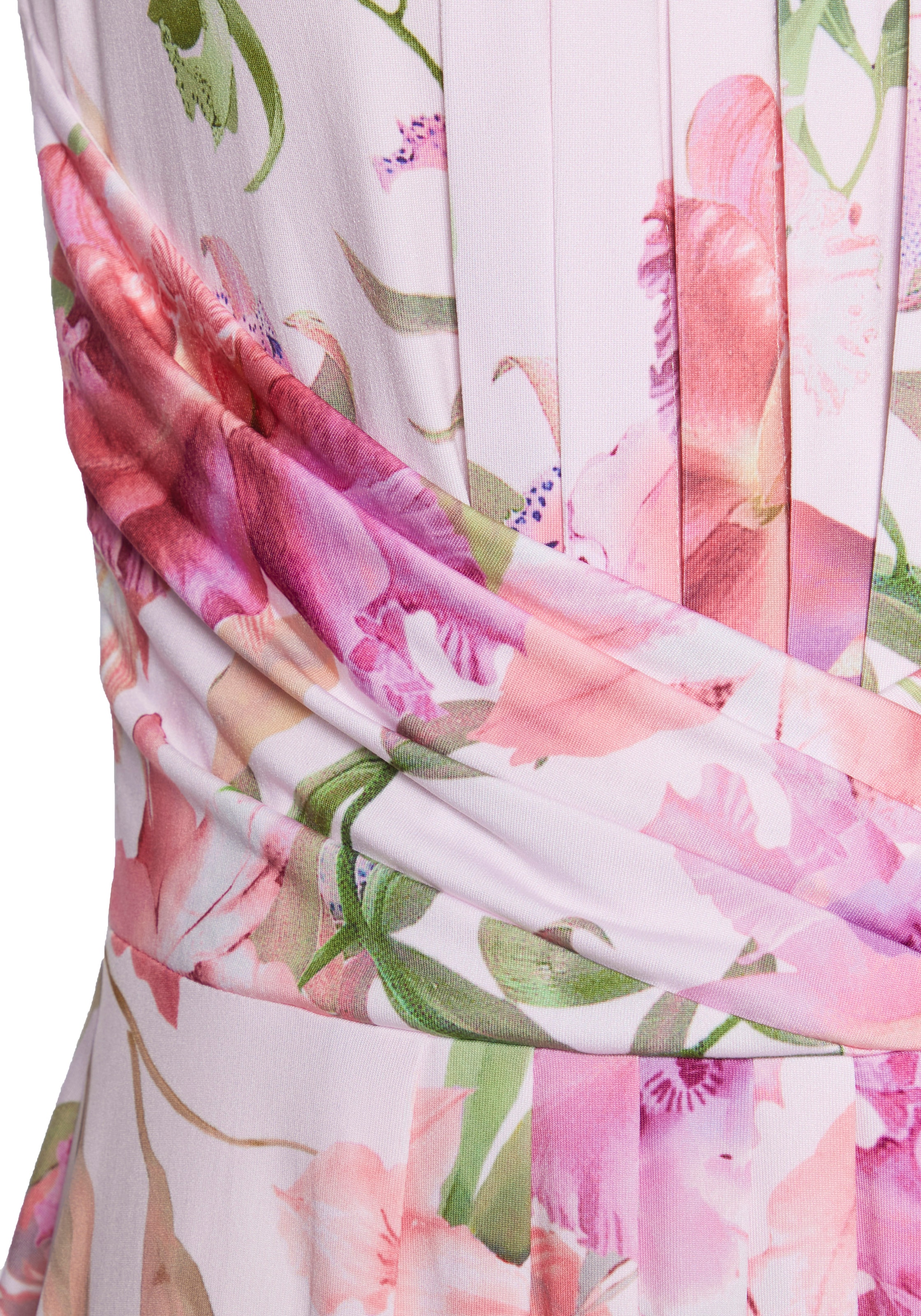 LASCANA Sommerkleid, mit Blumendruck, festlich
