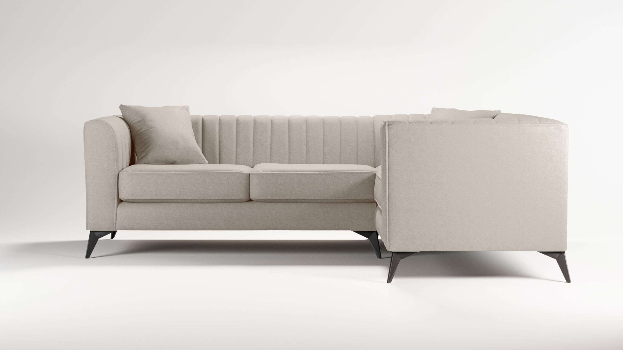 Places of Style Ecksofa "MATTHEW L-Form ideal für kleine Räume, Maße B/T/H: günstig online kaufen