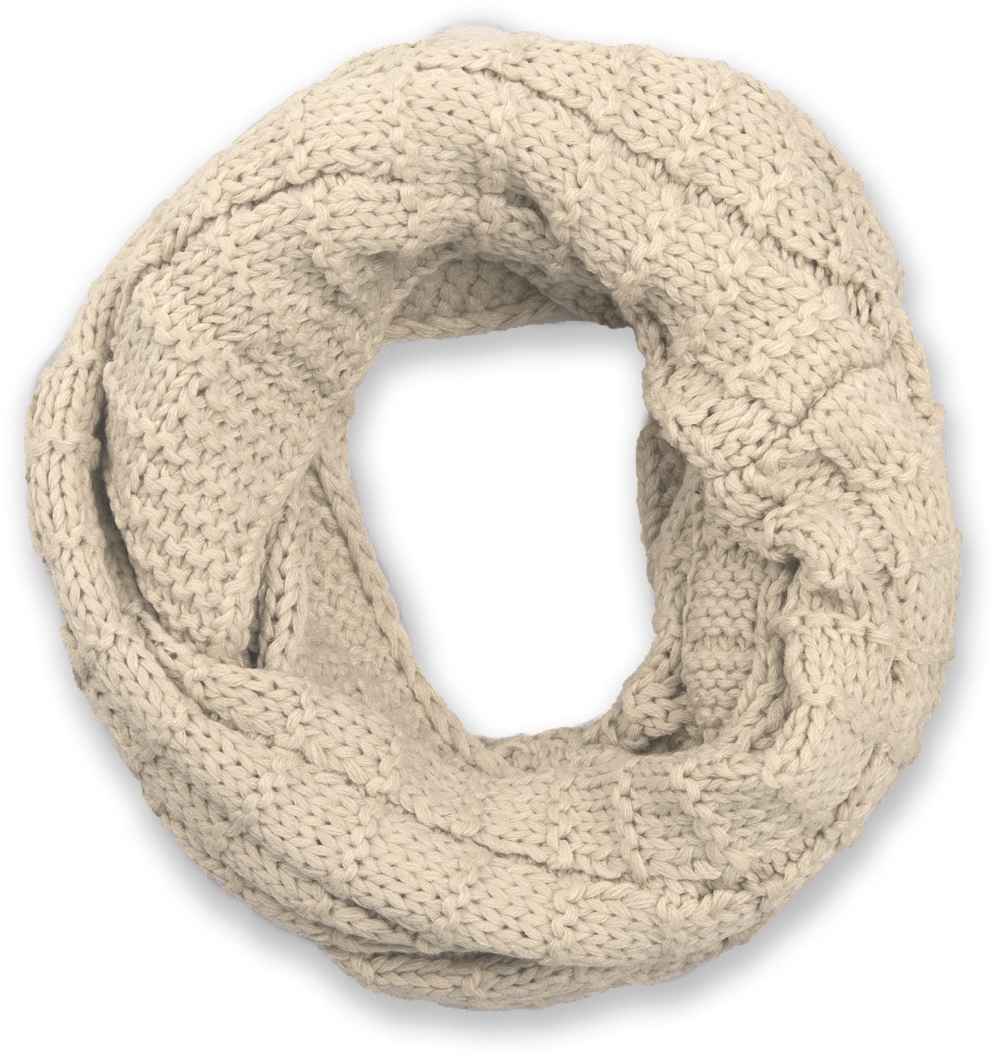 styleBREAKER Strickschal "Strick Loop mit Karomuster" 1 Stk.