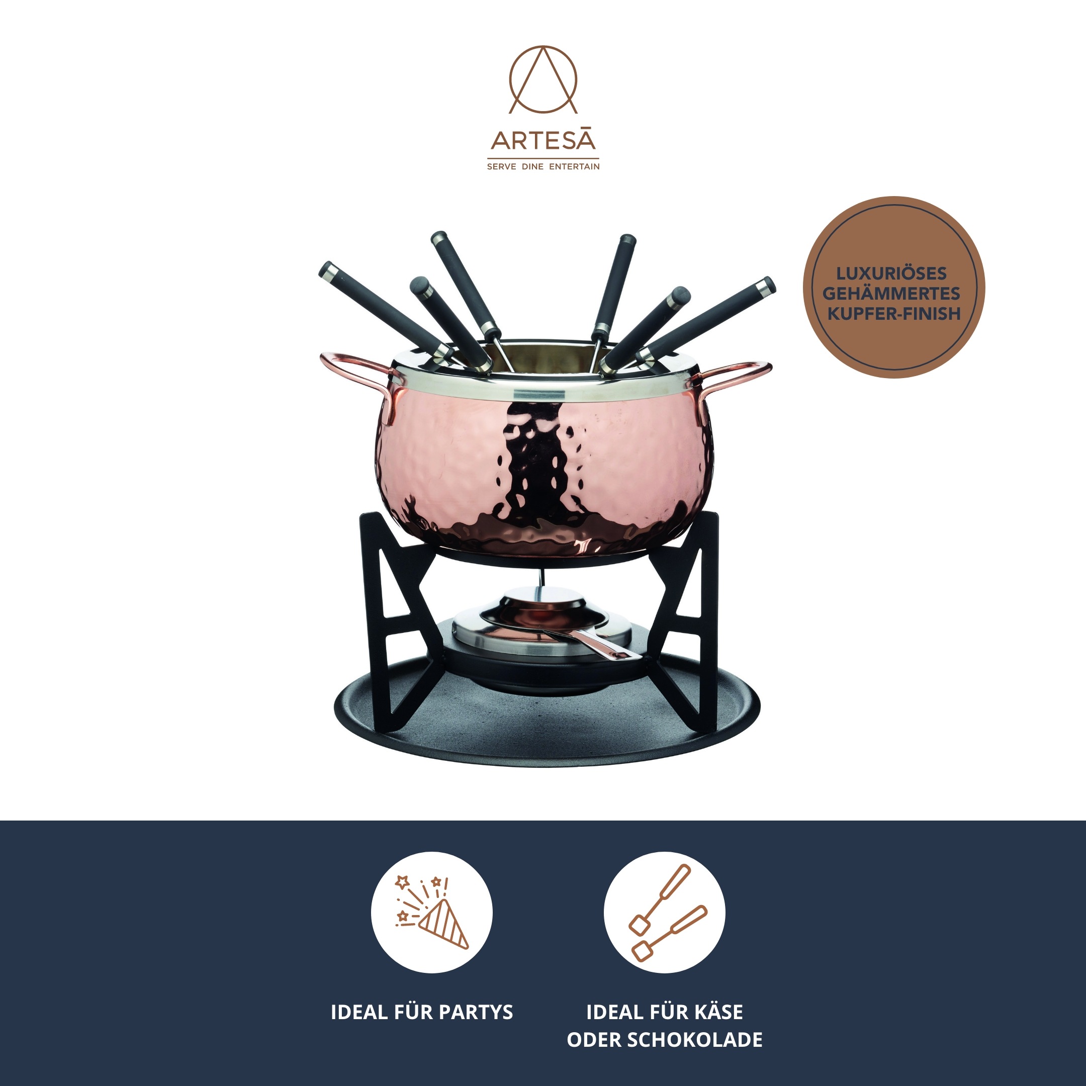 Artesà Fondue "Artesà" handgefertigt, mit Kupfereffekt günstig online kaufen