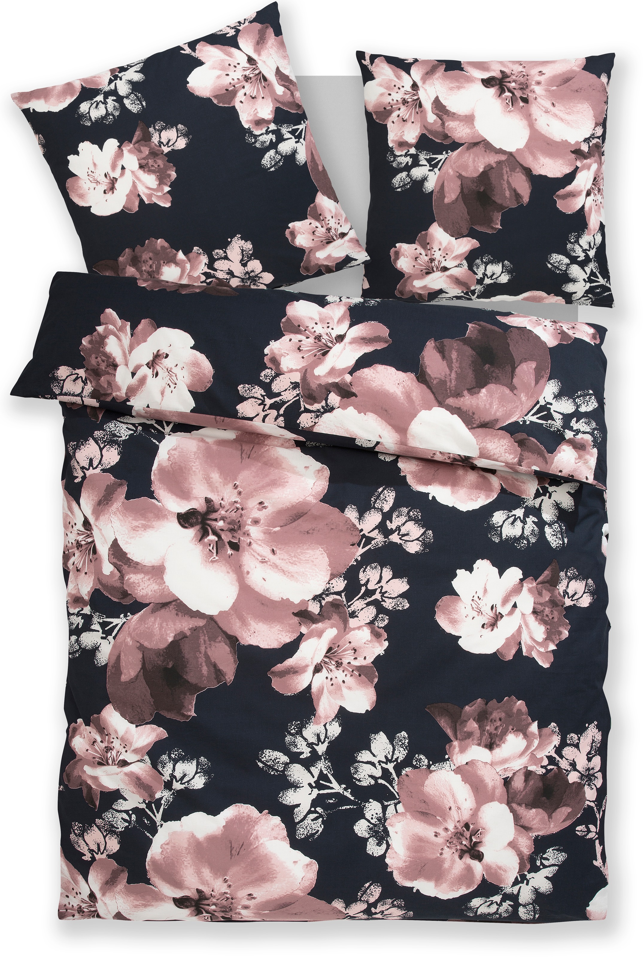 OTTO home Bettwäsche "MELINA" 2 tlg. florale Bettwäsche mit Reißverschluss, günstig online kaufen