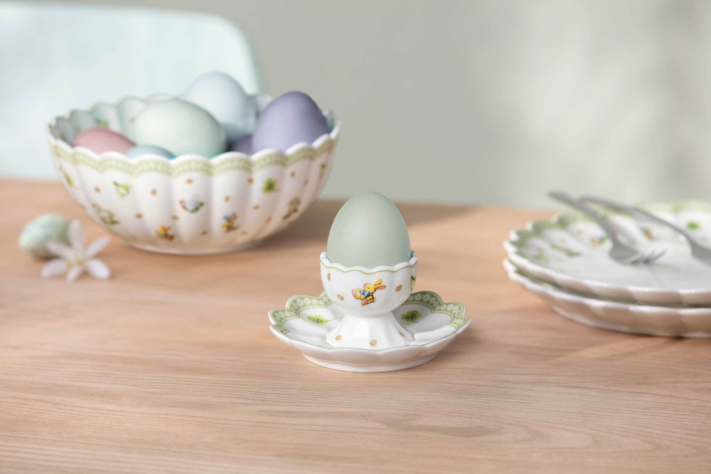 Villeroy & Boch Eierbecher »Eierbecher mit Unterteller Easter Delight 6er Set grün« Mikrowellengeeignet