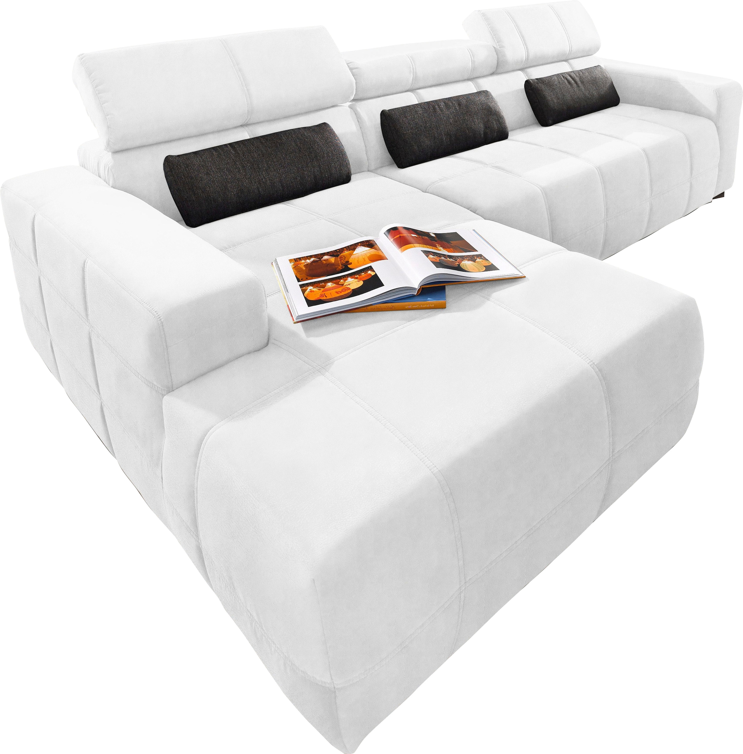 DOMO collection Ecksofa "Brandon B/T/H: 289/177/80 cm, whlw. mit Sitztiefen günstig online kaufen