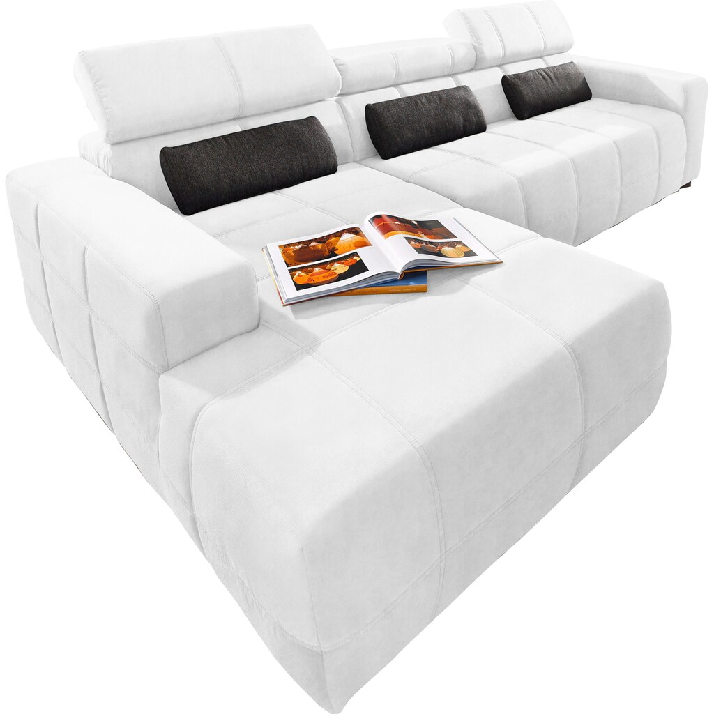 DOMO collection Ecksofa »Brandon große Ausführung B/T/H: 289/177/80 cm, auch in Leder und Cord«