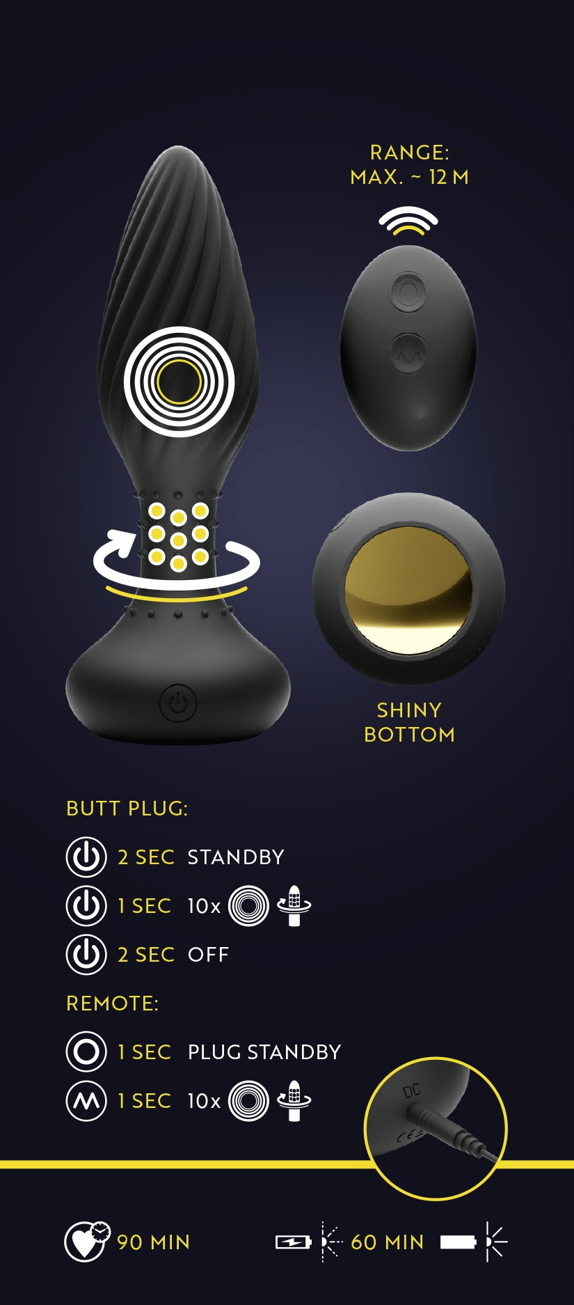 ANOS Anal-Stimulator »Analplug Remote Controlled Butt Plug« ()