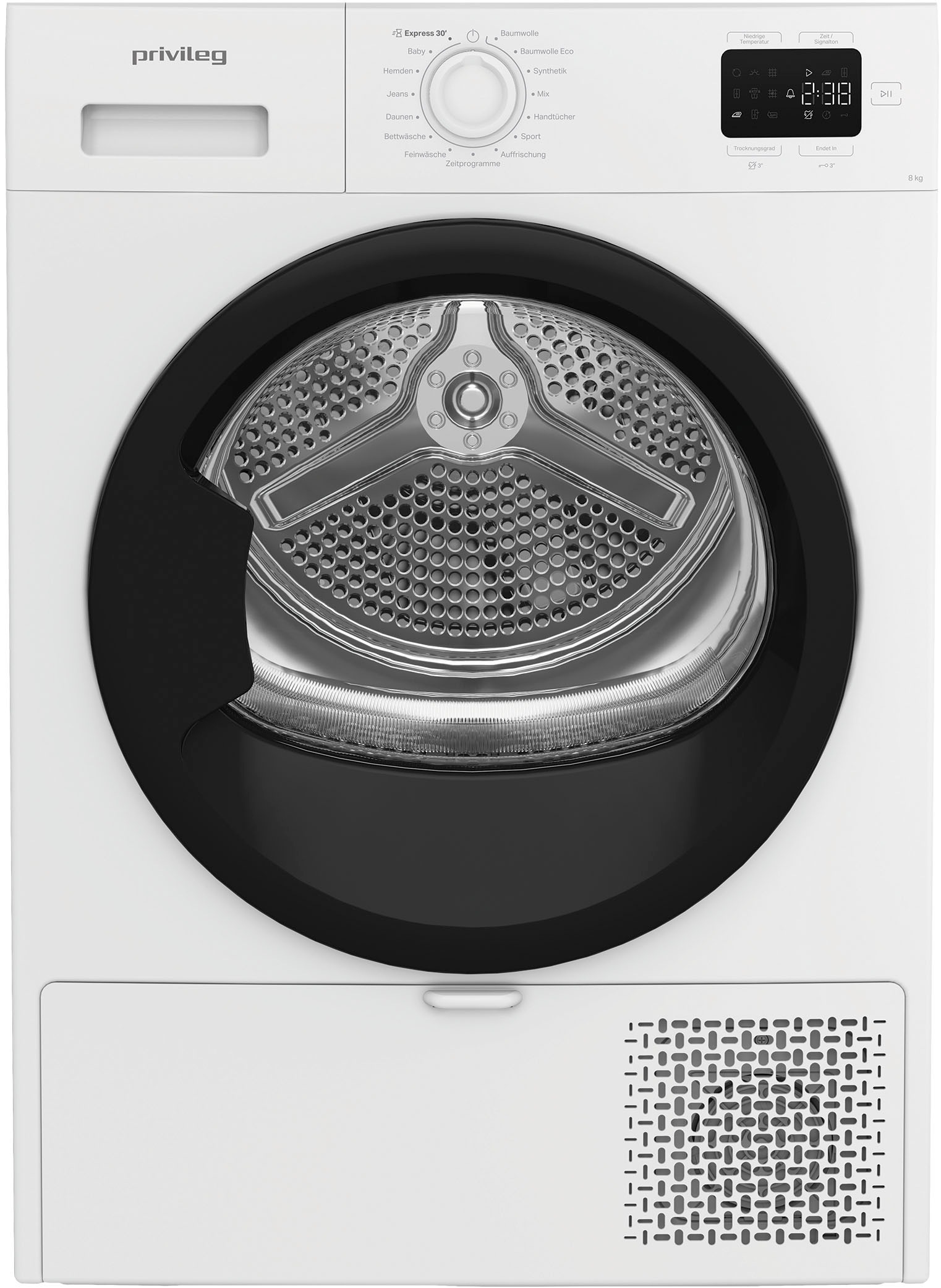 PRIVILEG Wärmepumpentrockner "PD 8D WMB", Energieeffizienz: D (A-G), weiß, B:59,8cm H:84,6cm T:54,5cm, Trockner