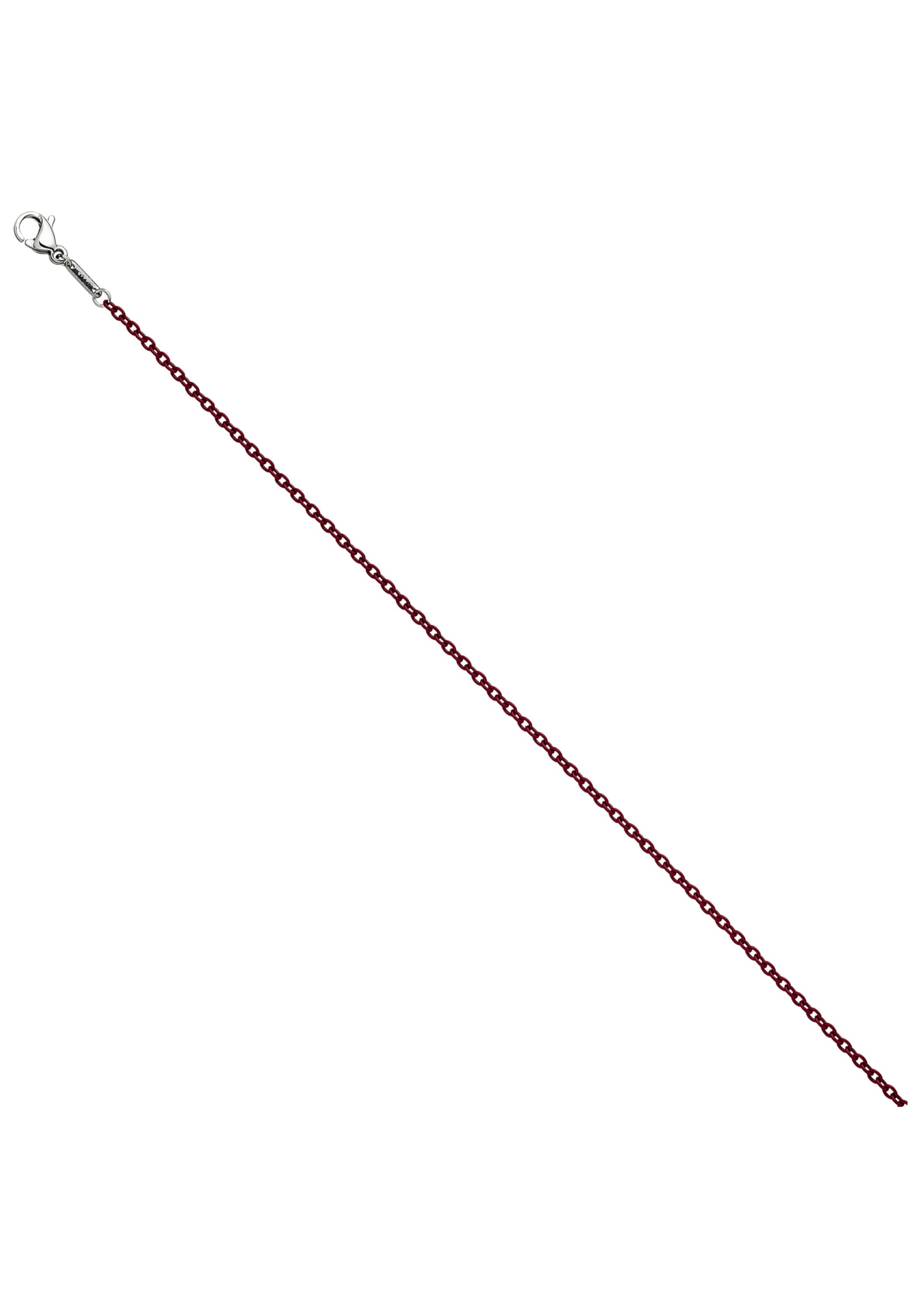JOBO Edelstahlkette »Rund-Ankerkette 1,9 mm« Edelstahl weinrot lackiert 42 cm