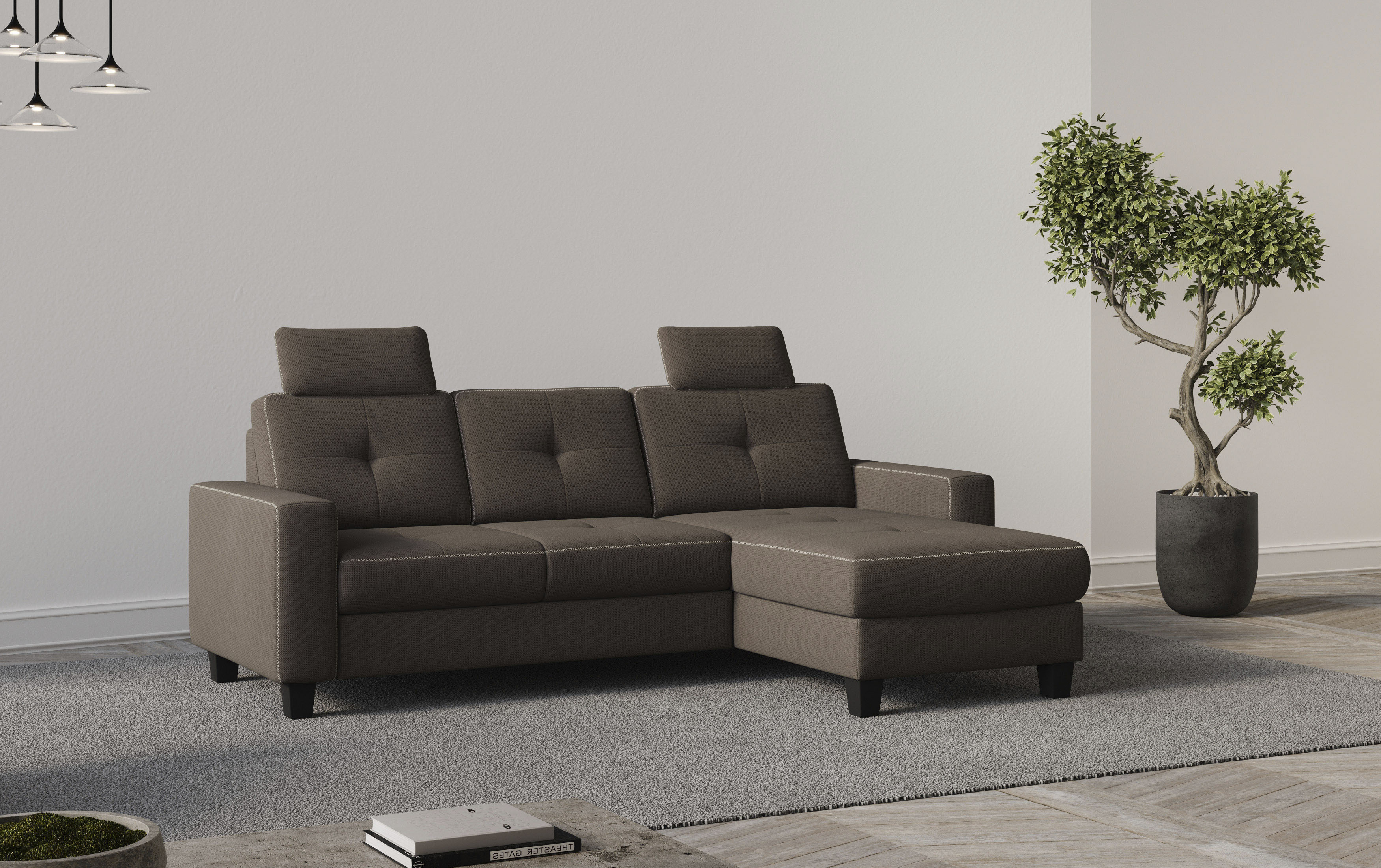 OTTO home Ecksofa "Varese" wahlweise mit Schlaffunktion und Bettkasten