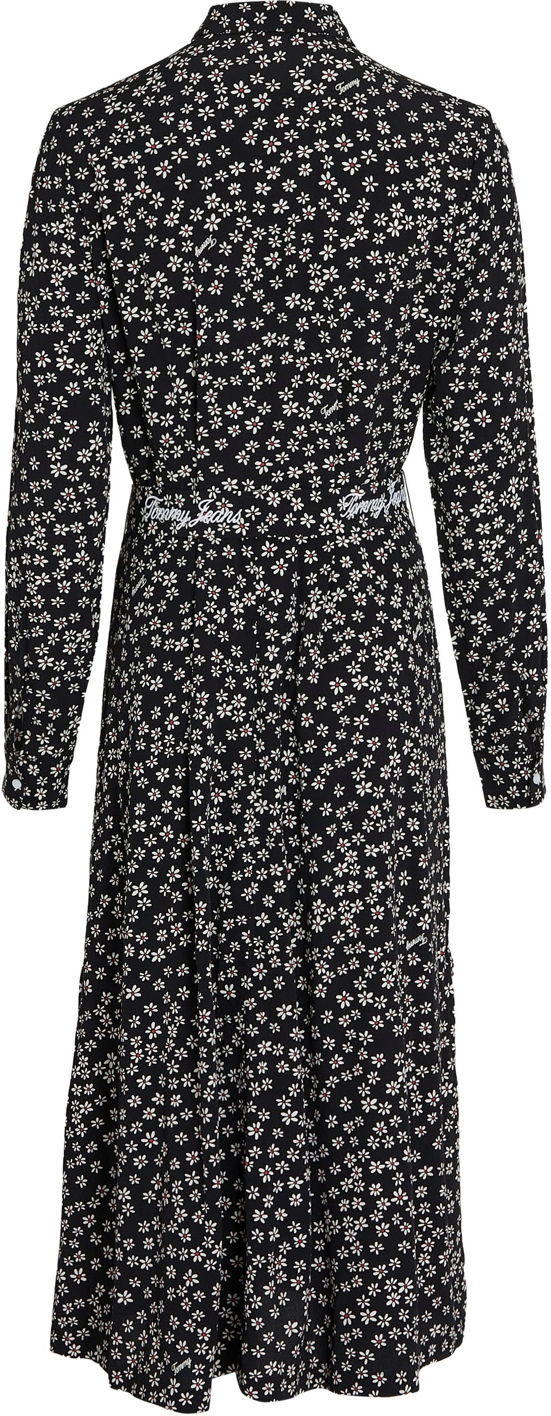 Tommy Jeans Curve Shirtkleid »TJW DITSY BELTED MIDI DRESS EXT«, mit allover Millefleur & Logo Print